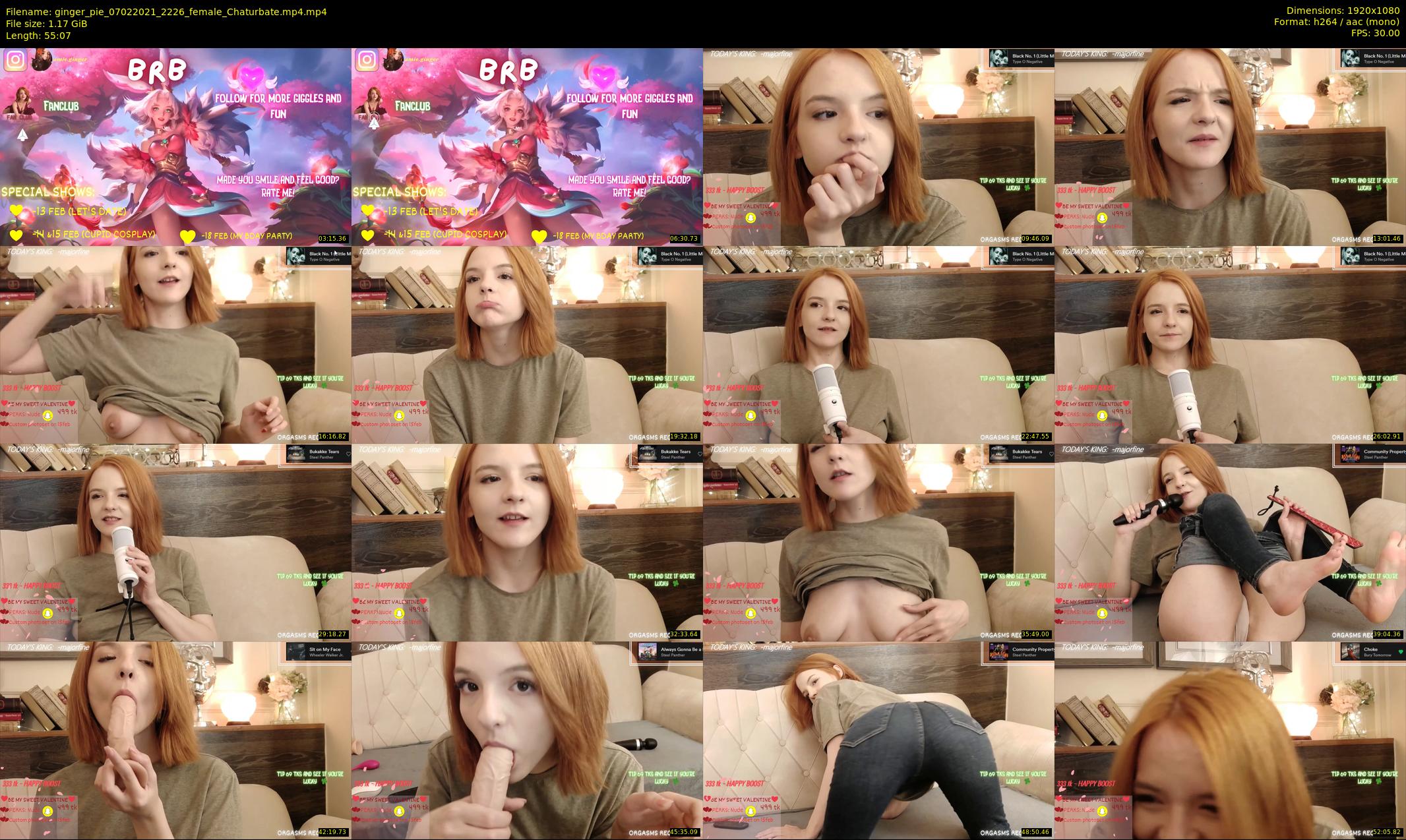 ginger_pie — 56 minute Chaturbate female cam show recording, 1080p, Feb 7, 2021