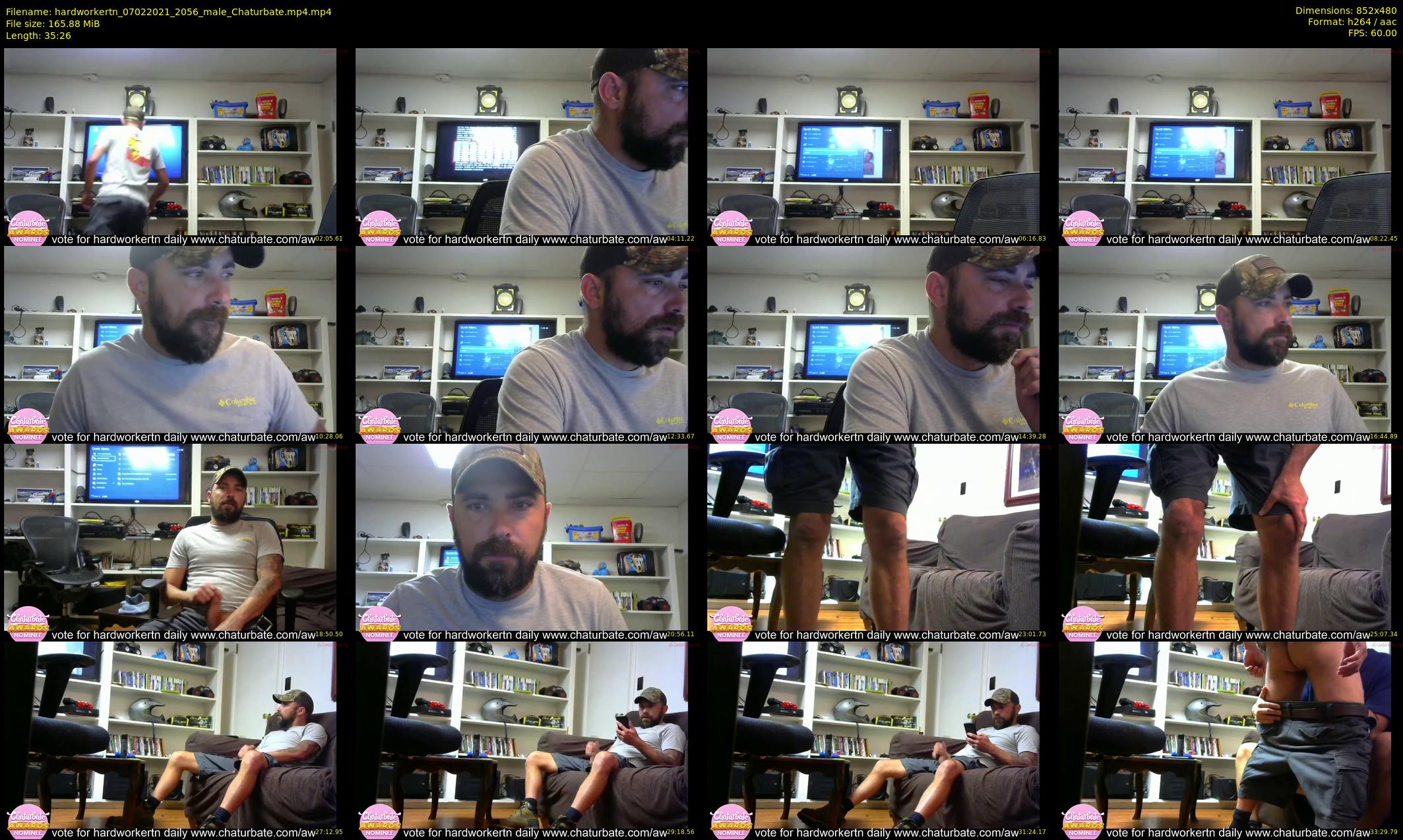 hardworkertn — 36 minute Chaturbate male cam show recording, 480p, Feb 7, 2021