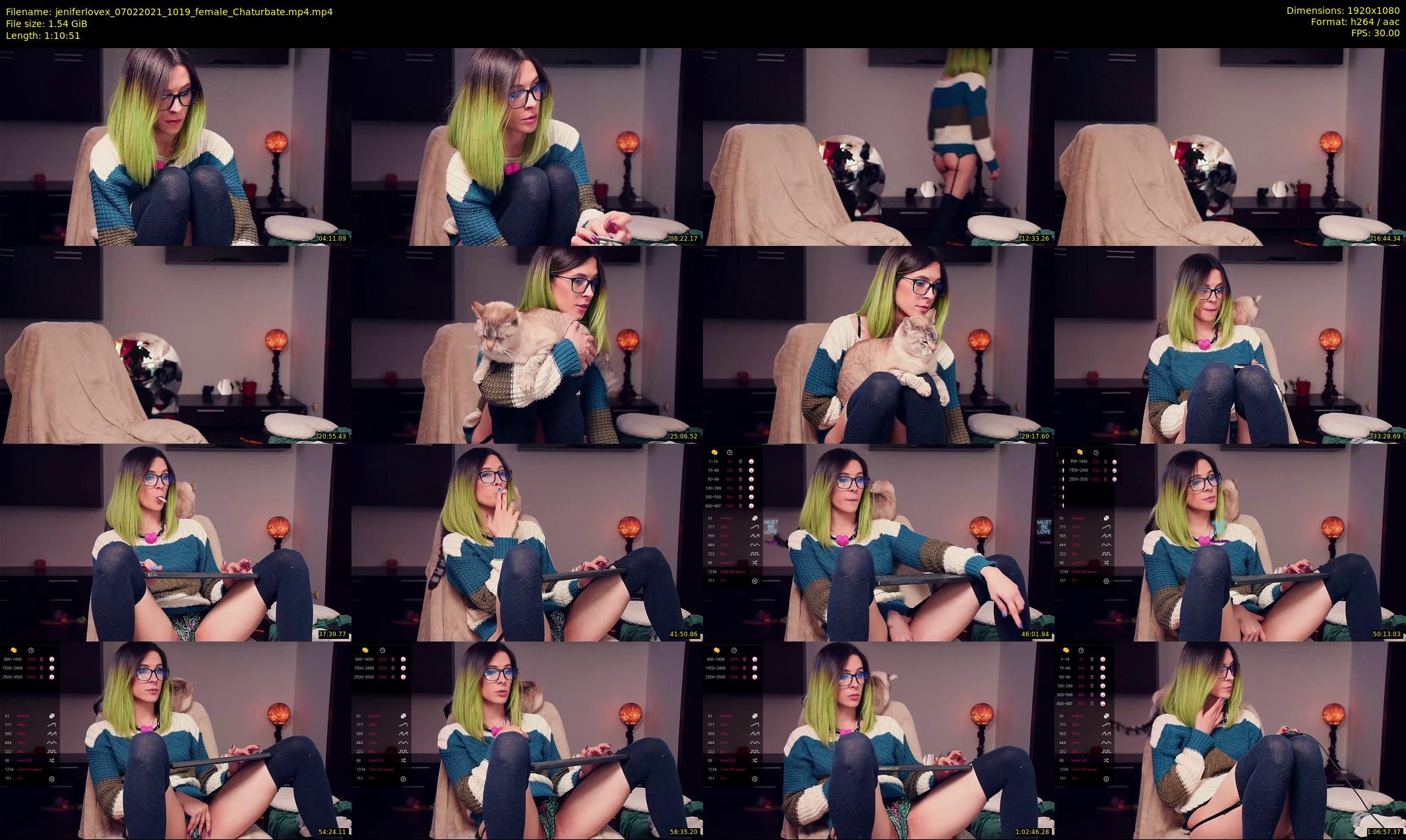 jeniferlovex — 71 minute Chaturbate female cam show recording, 1080p, Feb 7, 2021