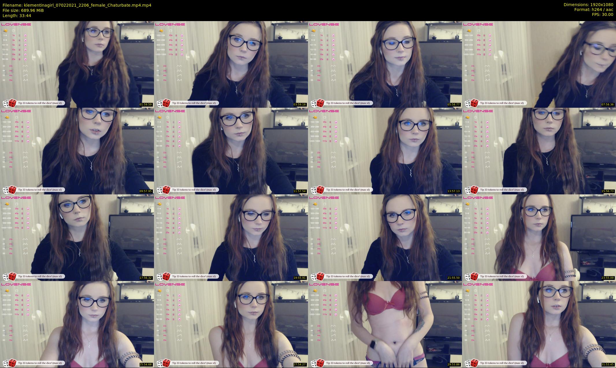 klementinagirl — 34 minute Chaturbate female cam show recording, 1080p, Feb 7, 2021