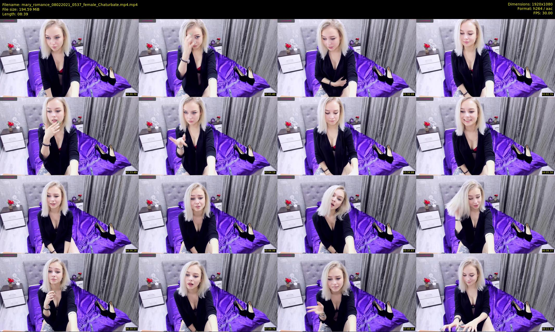 mary_romance — 9 minute Chaturbate female cam show recording, 1080p, Feb 8, 2021