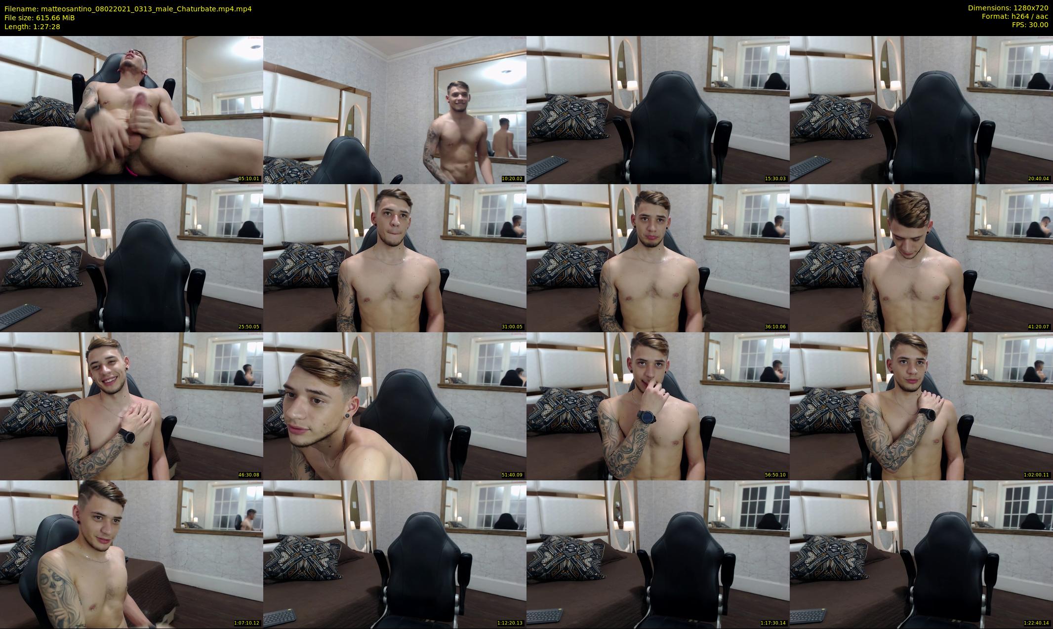 matteosantino — 88 minute Chaturbate male cam show recording, 720p, Feb 8, 2021
