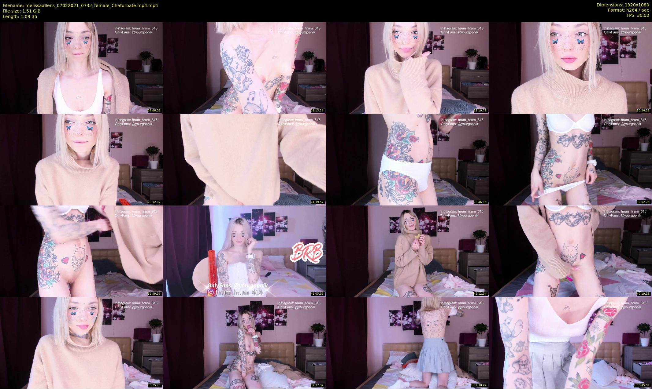 melissaallens — 70 minute Chaturbate female cam show recording, 1080p, Feb 7, 2021