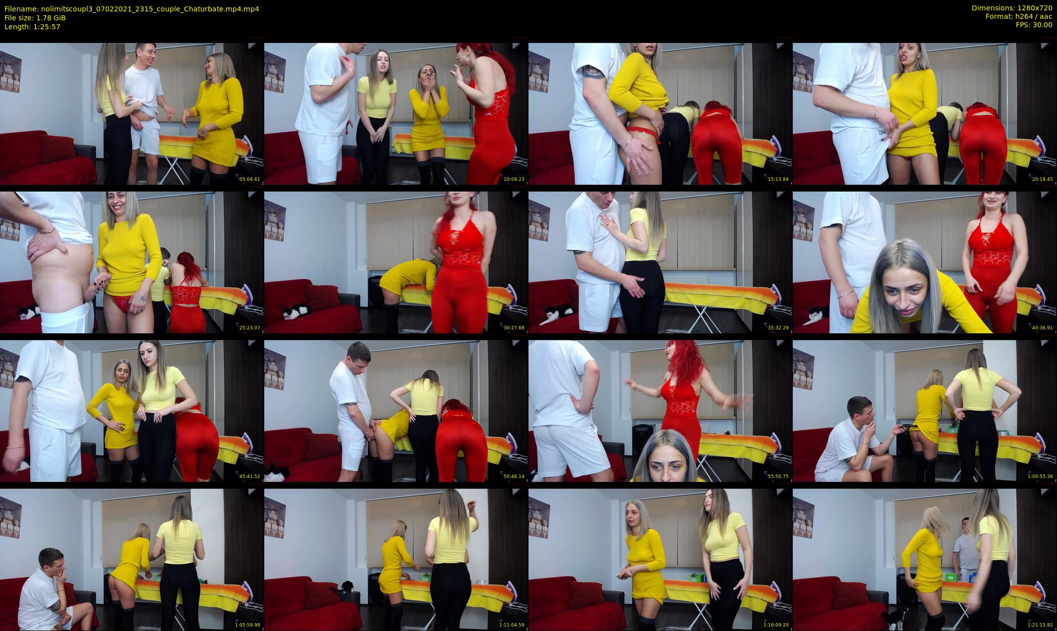 nolimitscoupl3 — 86 minute Chaturbate couple cam show recording, 720p, Feb 7, 2021