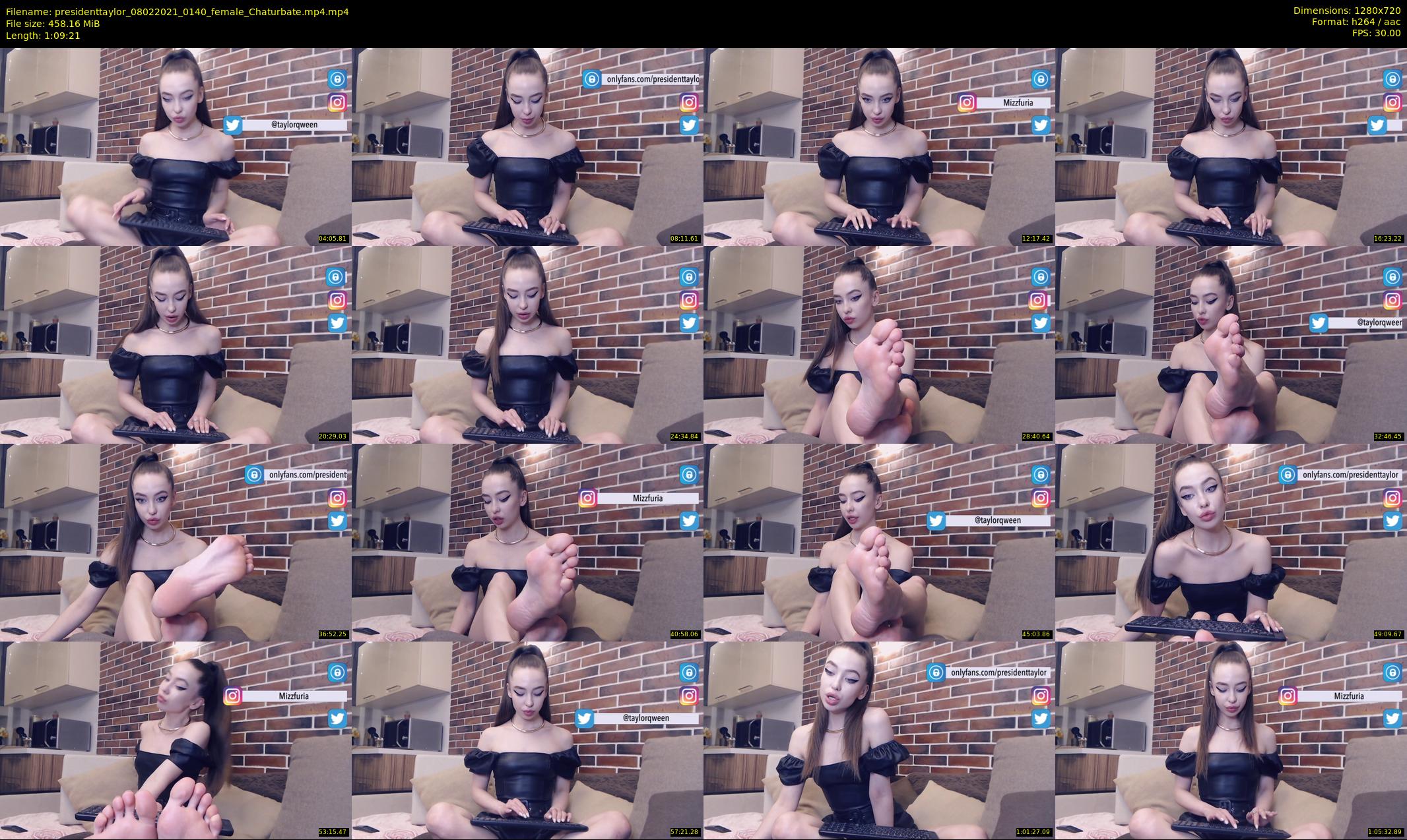 presidenttaylor — 70 minute Chaturbate female cam show recording, 720p, Feb 8, 2021