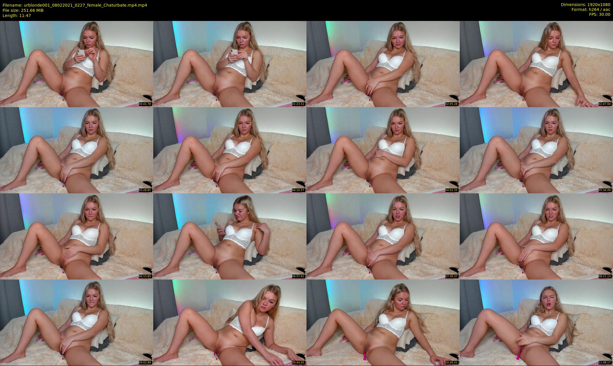 urblonde001 — 12 minute Chaturbate female cam show recording, 1080p, Feb 8, 2021