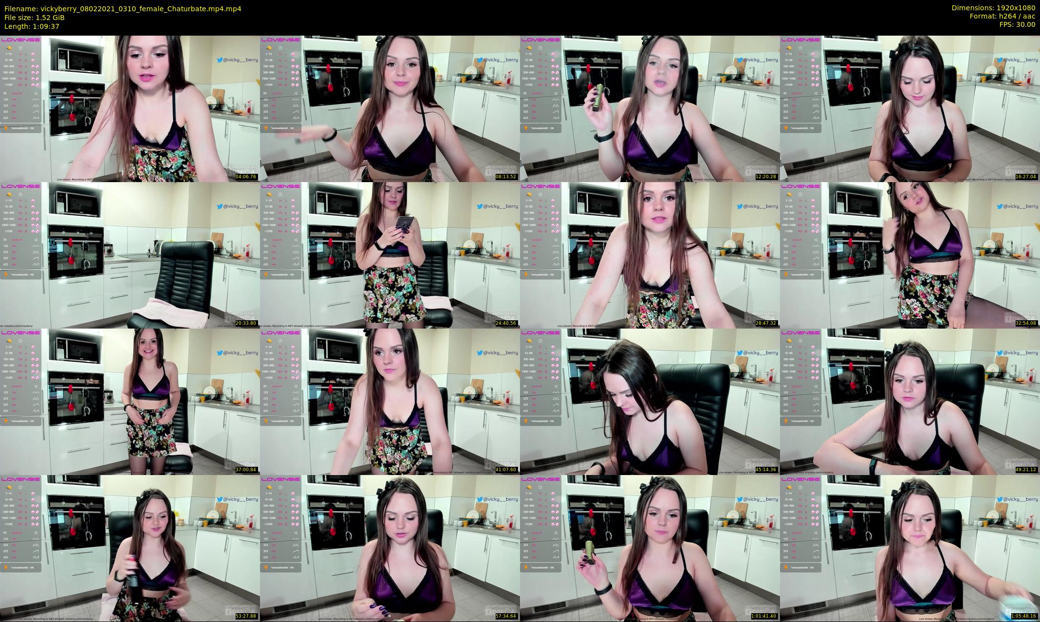vickyberry — 70 minute Chaturbate female cam show recording, 1080p, Feb 8, 2021