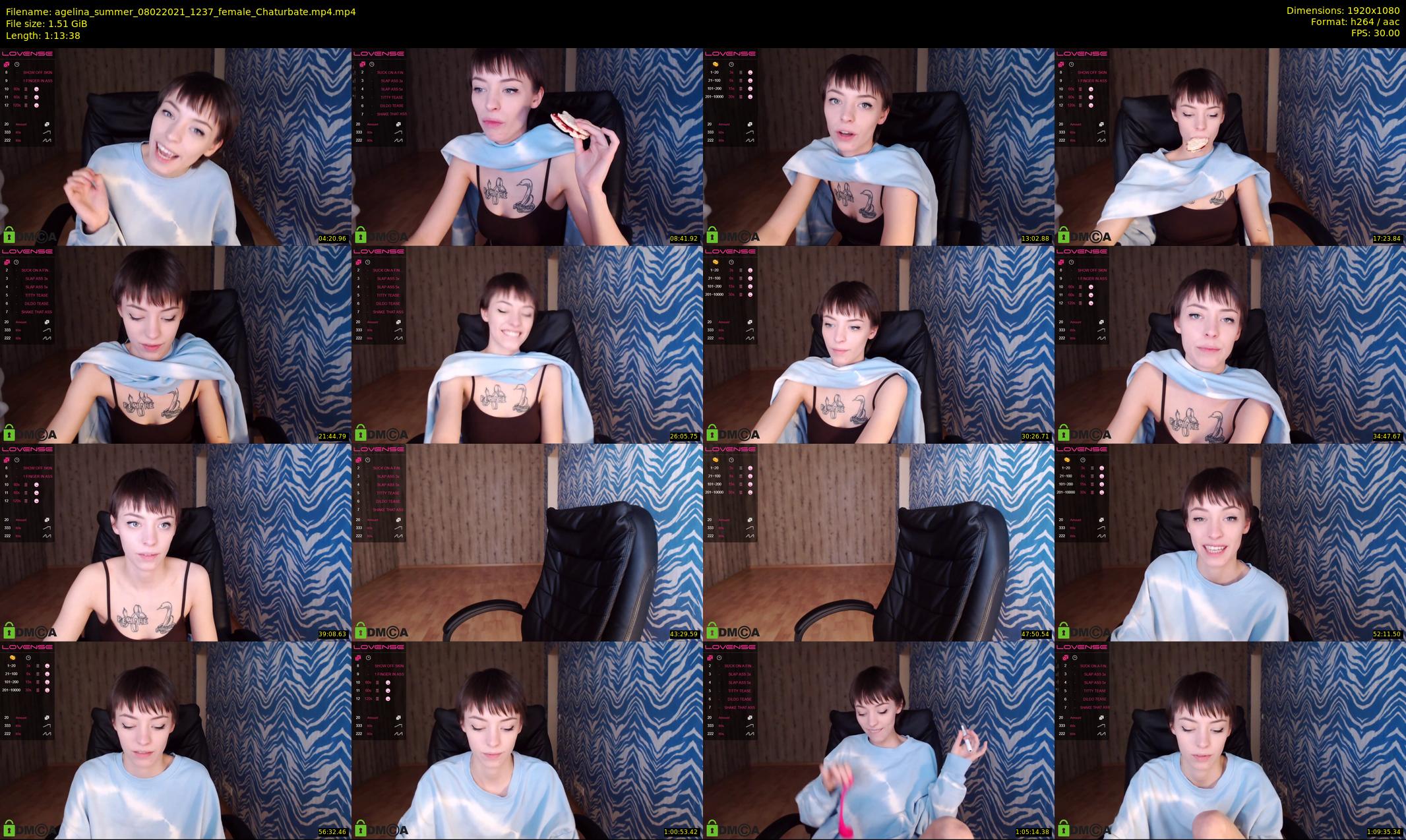 agelina_summer — 74 minute Chaturbate female cam show recording, 1080p, Feb 8, 2021