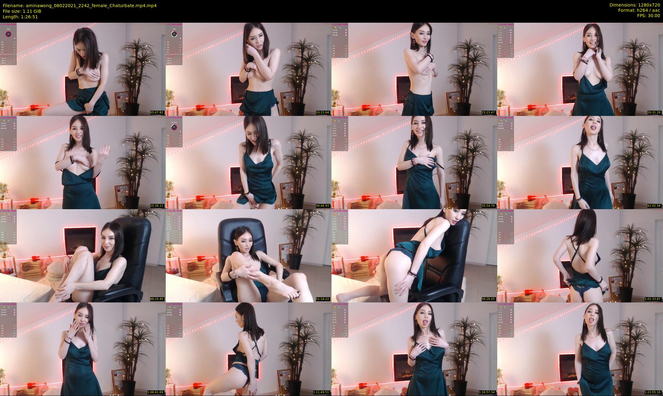 aminawong — 87 minute Chaturbate female cam show recording, 720p, Feb 8, 2021