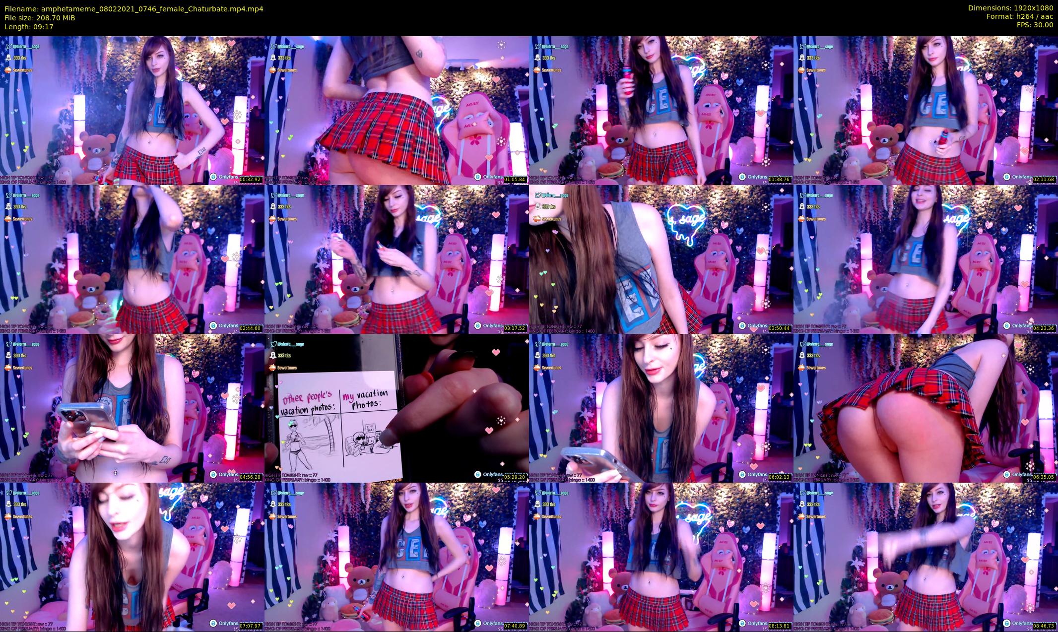 amphetameme — 10 minute Chaturbate female cam show recording, 1080p, Feb 8, 2021