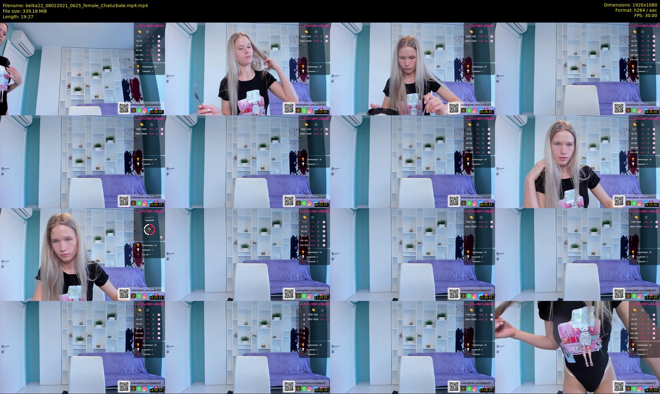belka22 — 20 minute Chaturbate female cam show recording, 1080p, Feb 8, 2021