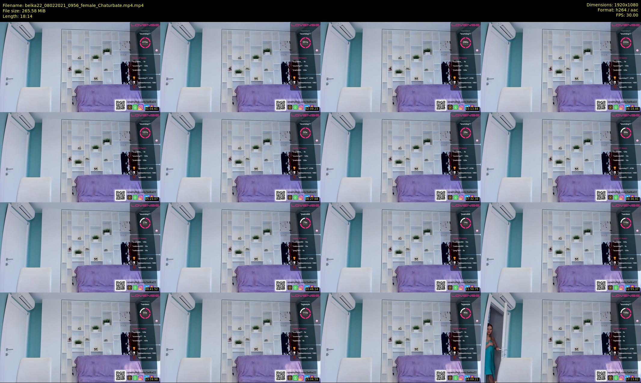 belka22 — 19 minute Chaturbate female cam show recording, 1080p, Feb 8, 2021