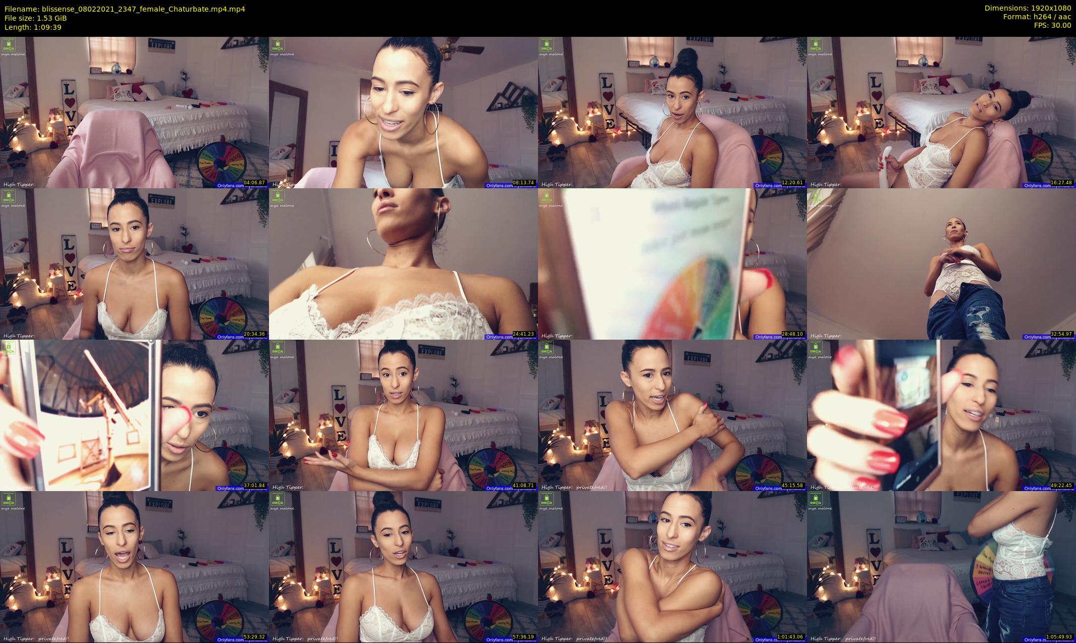 blissense — 70 minute Chaturbate female cam show recording, 1080p, Feb 8, 2021