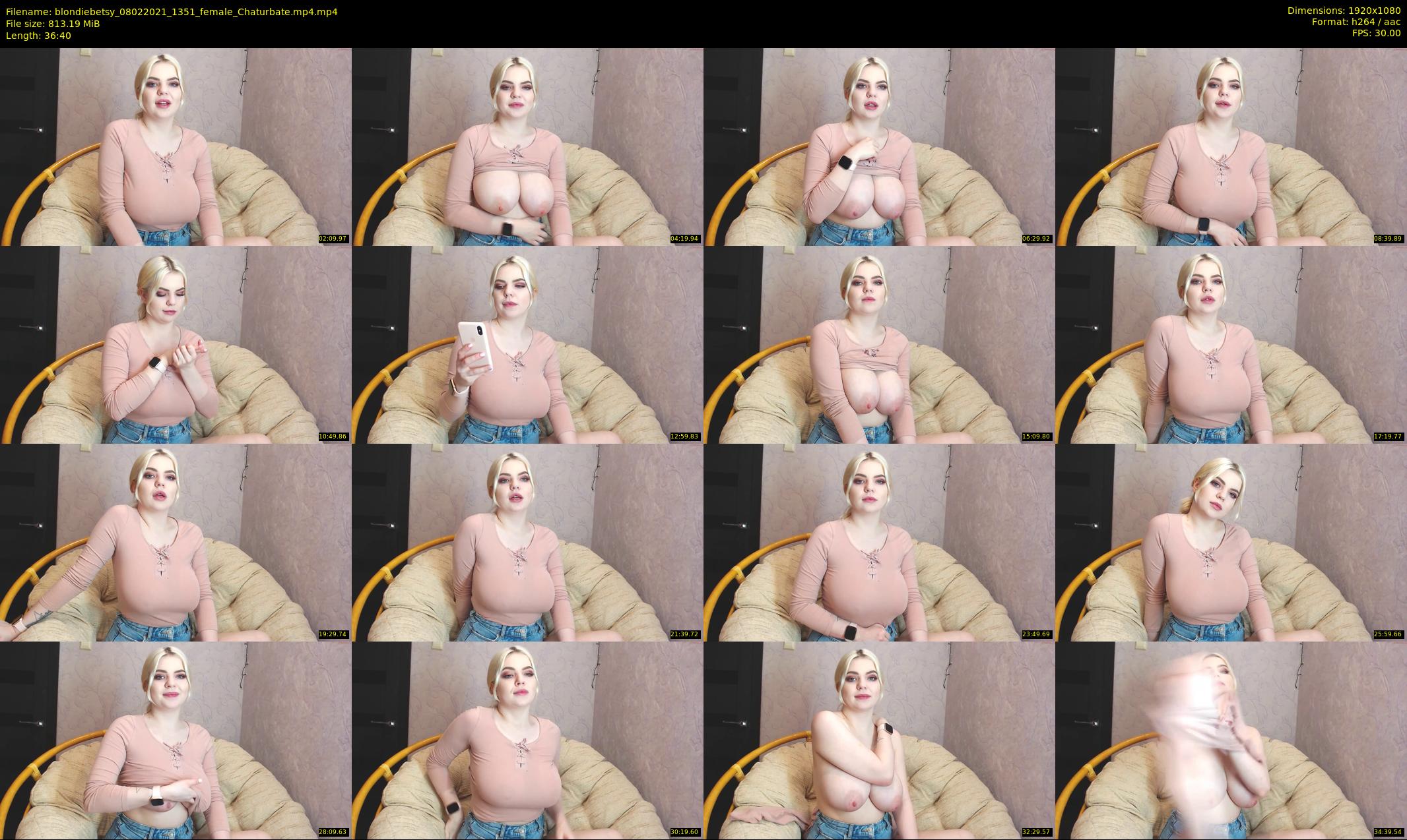 blondiebetsy — 37 minute Chaturbate female cam show recording, 1080p, Feb 8, 2021