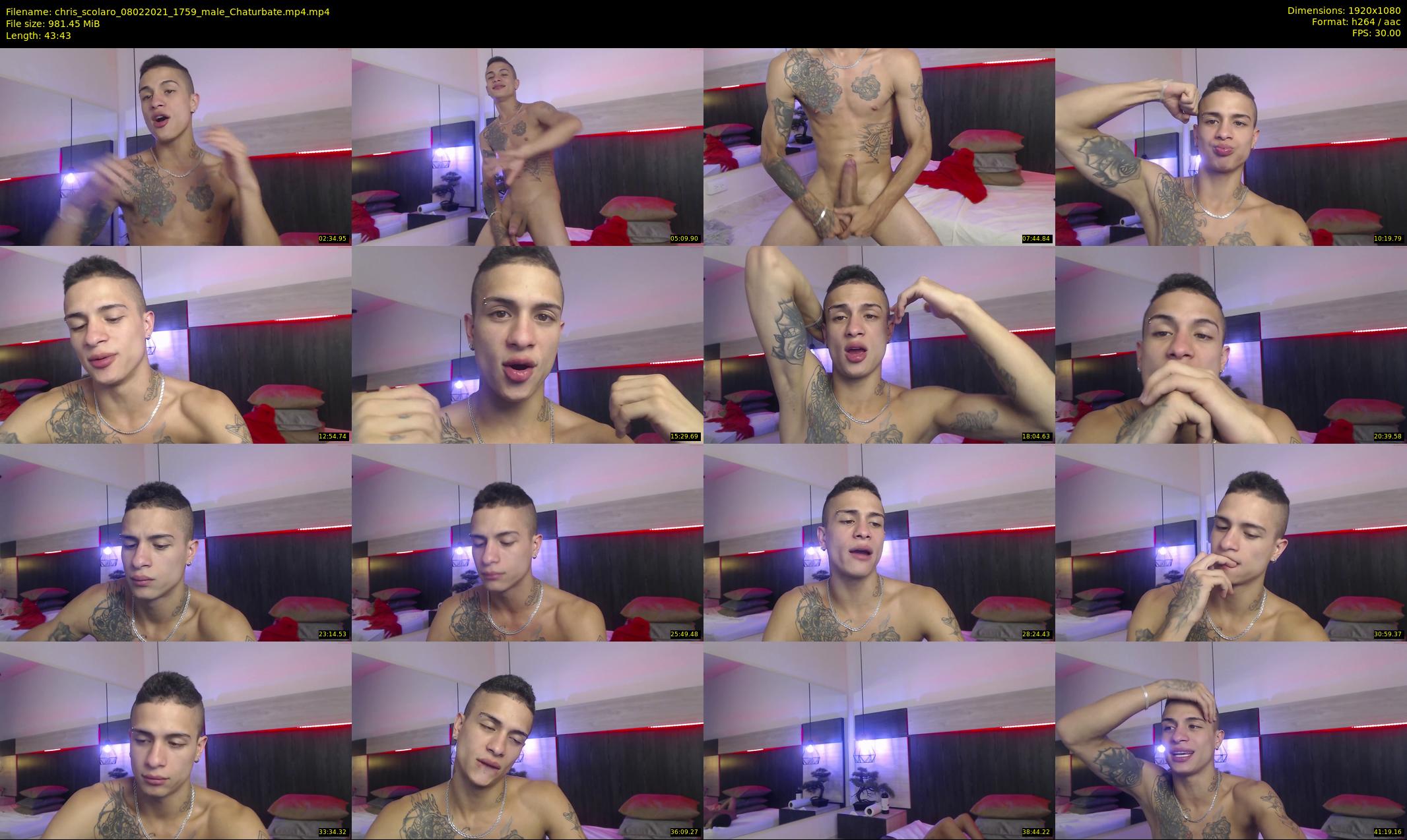 chris_scolaro — 44 minute Chaturbate male cam show recording, 1080p, Feb 8, 2021