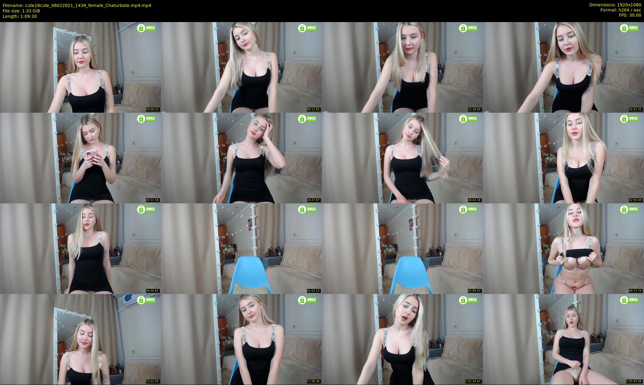 cute18cute — 70 minute Chaturbate female cam show recording, 1080p, Feb 8, 2021