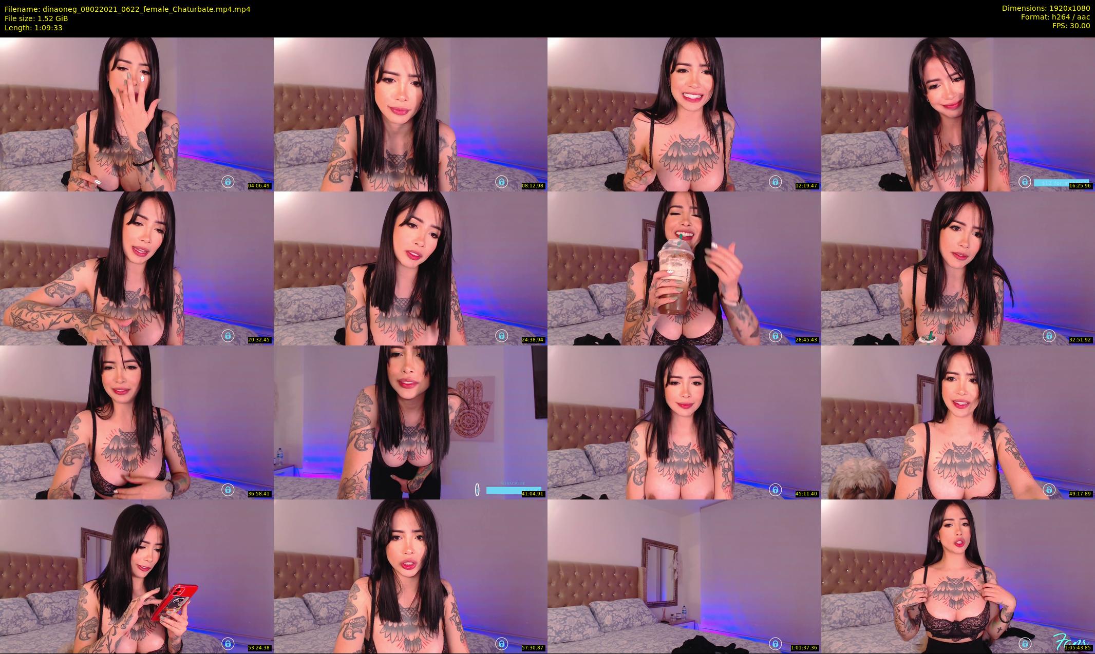 dinaoneg — 70 minute Chaturbate female cam show recording, 1080p, Feb 8, 2021