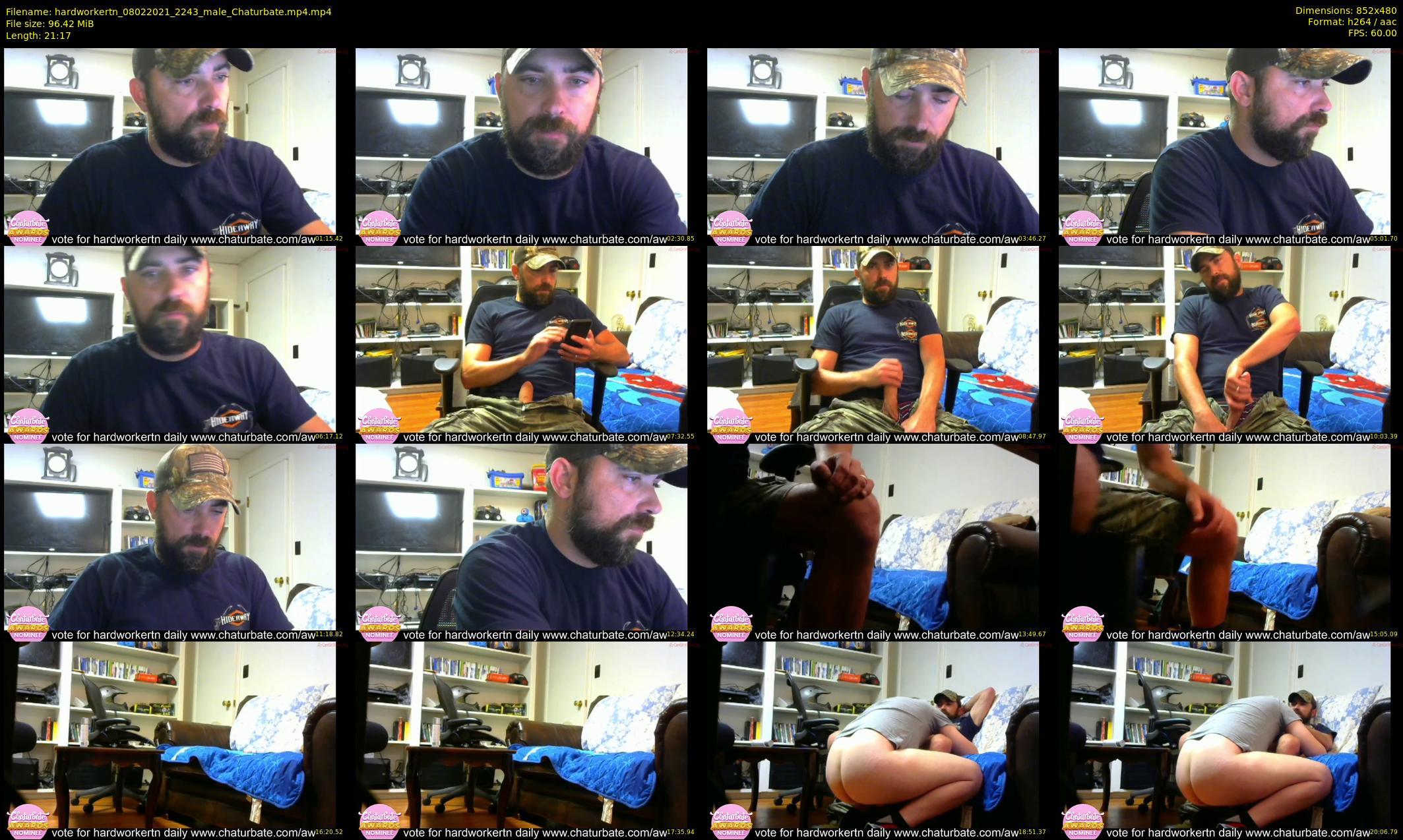 hardworkertn — 22 minute Chaturbate male cam show recording, 480p, Feb 8, 2021