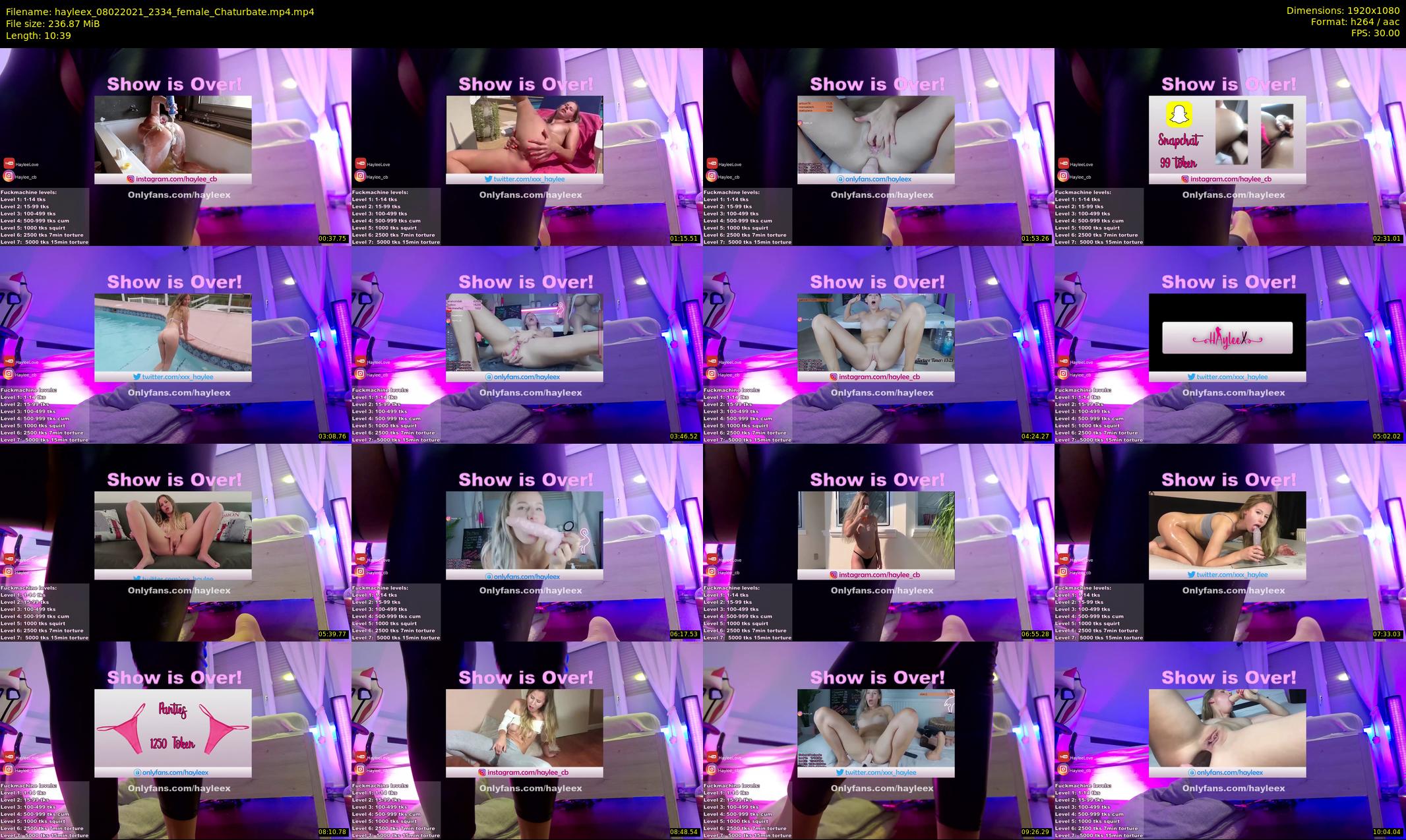 hayleex — 11 minute Chaturbate female cam show recording, 1080p, Feb 8, 2021