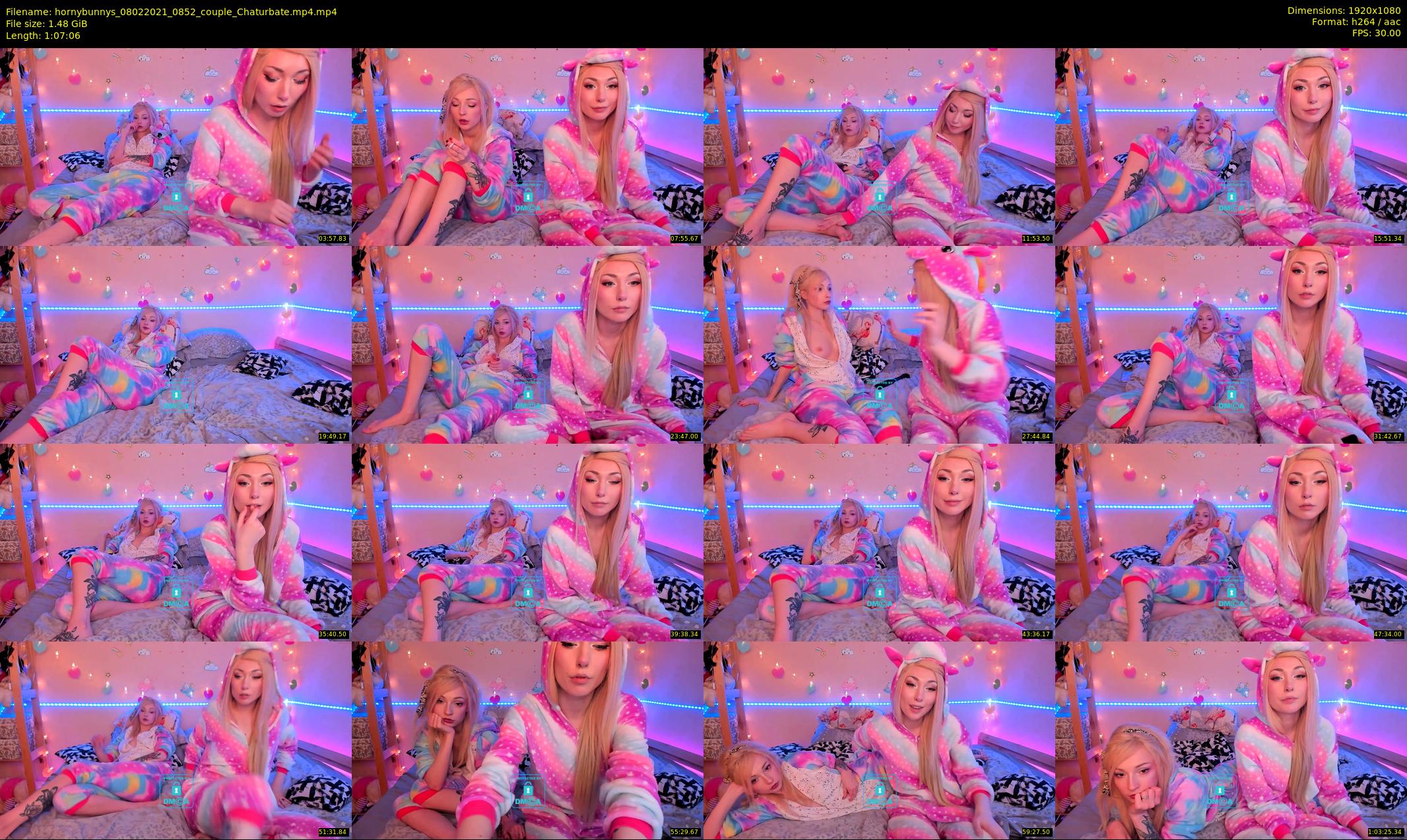 hornybunnys — 68 minute Chaturbate couple cam show recording, 1080p, Feb 8, 2021