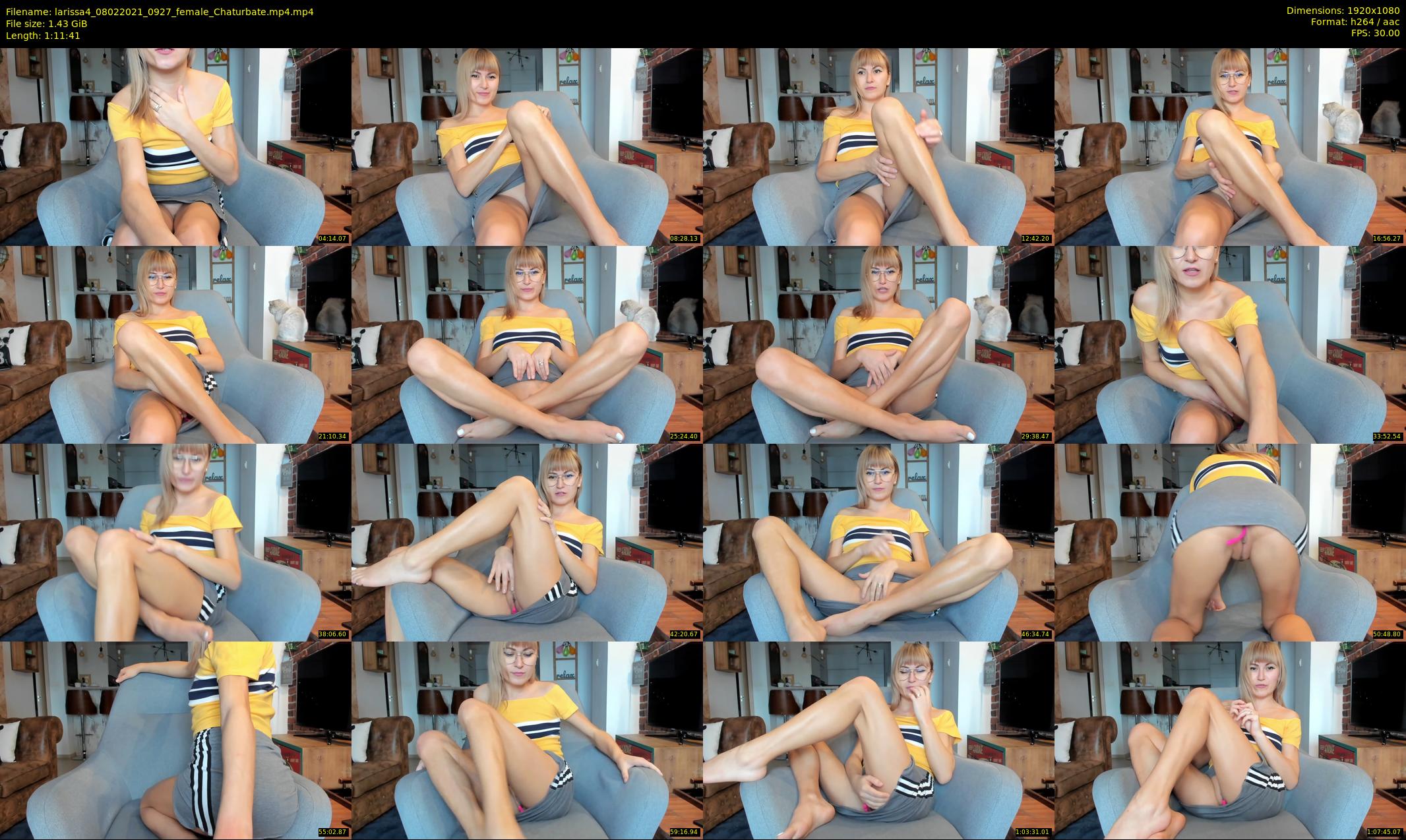 larissa4 — 72 minute Chaturbate female cam show recording, 1080p, Feb 8, 2021