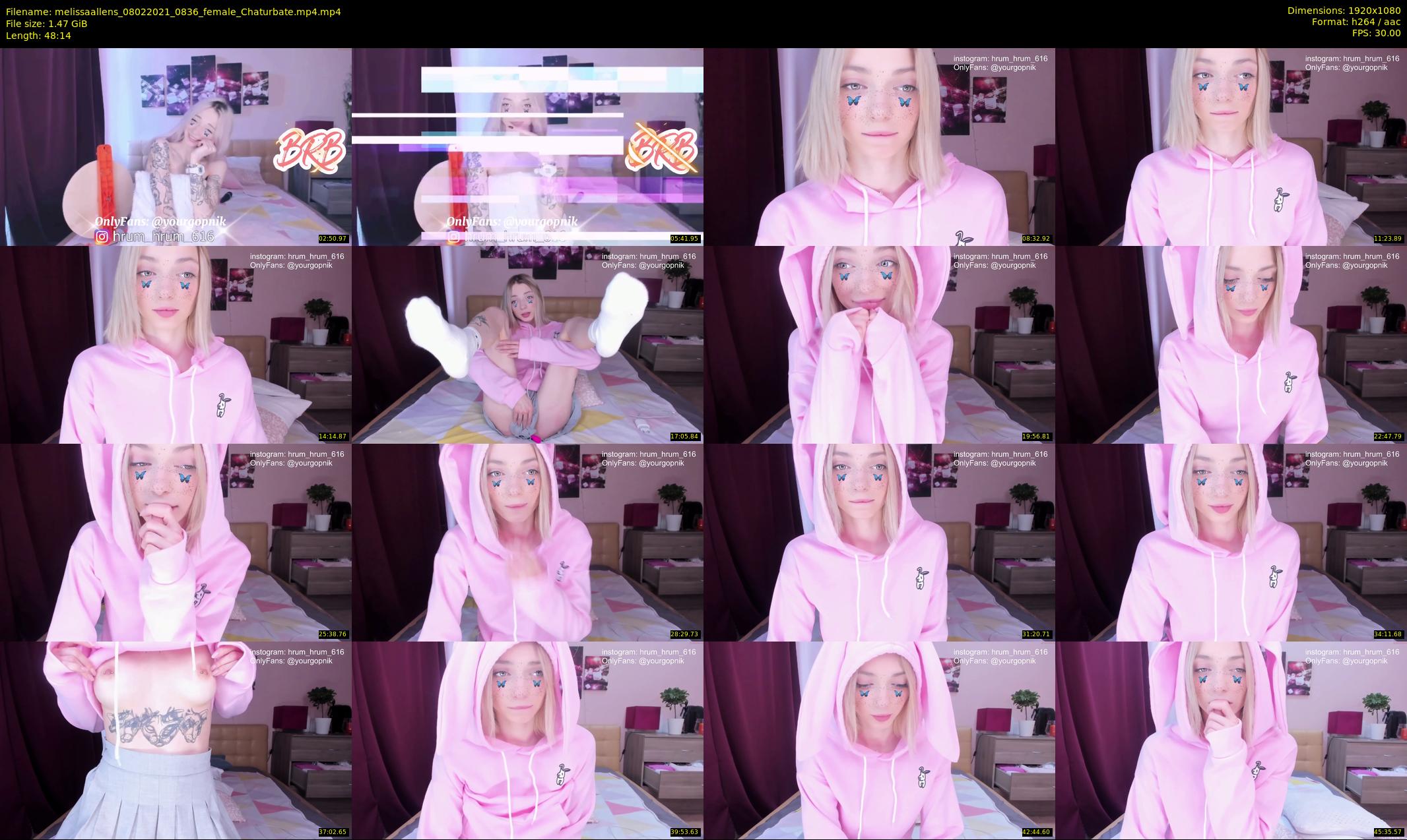 melissaallens — 49 minute Chaturbate female cam show recording, 1080p, Feb 8, 2021