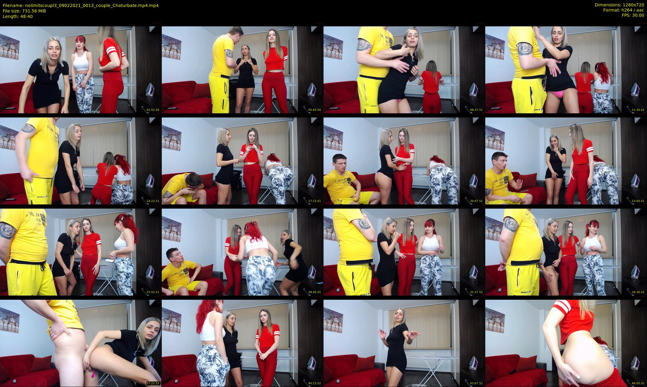nolimitscoupl3 — 49 minute Chaturbate couple cam show recording, 720p, Feb 9, 2021