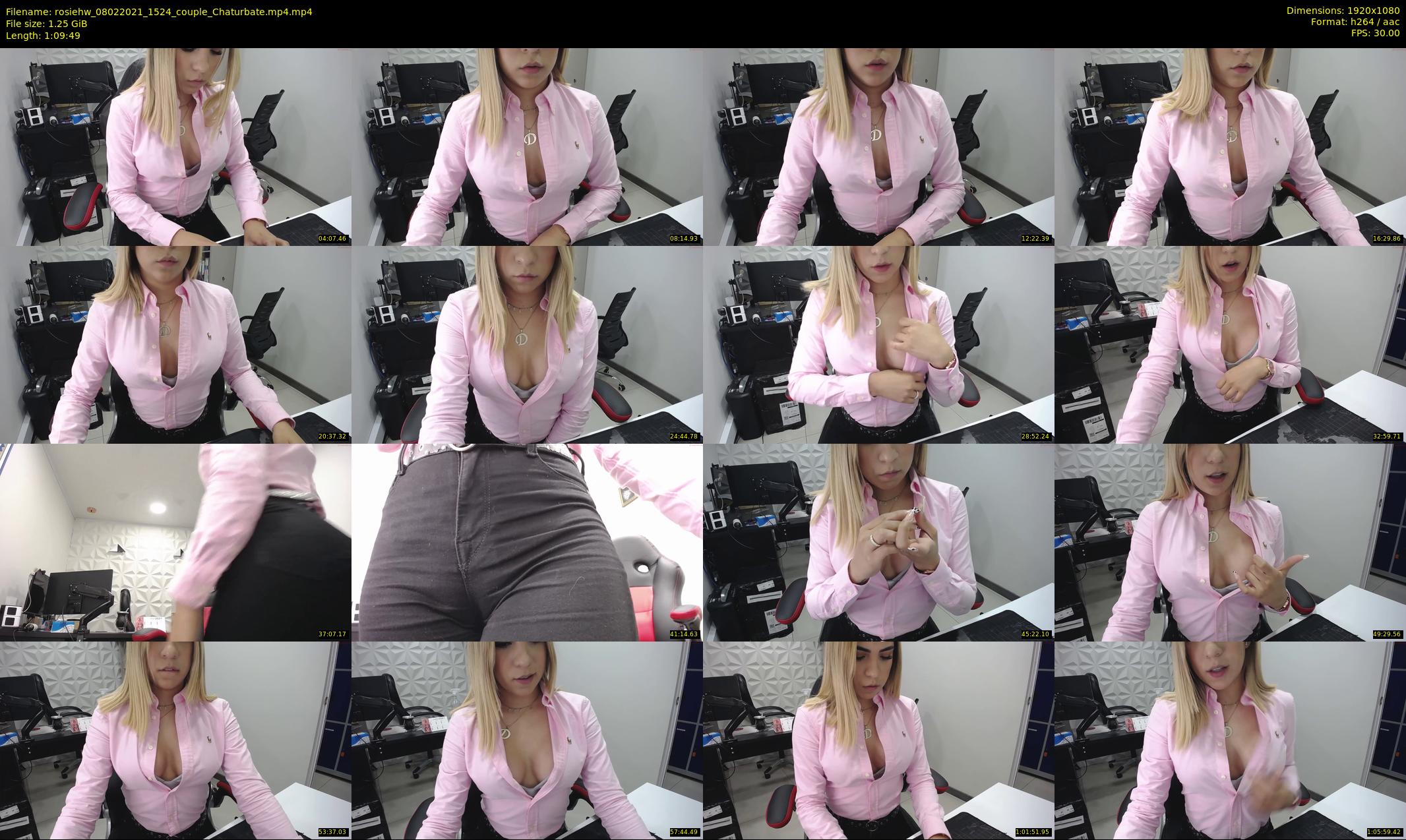 rosiehw — 70 minute Chaturbate couple cam show recording, 1080p, Feb 8, 2021