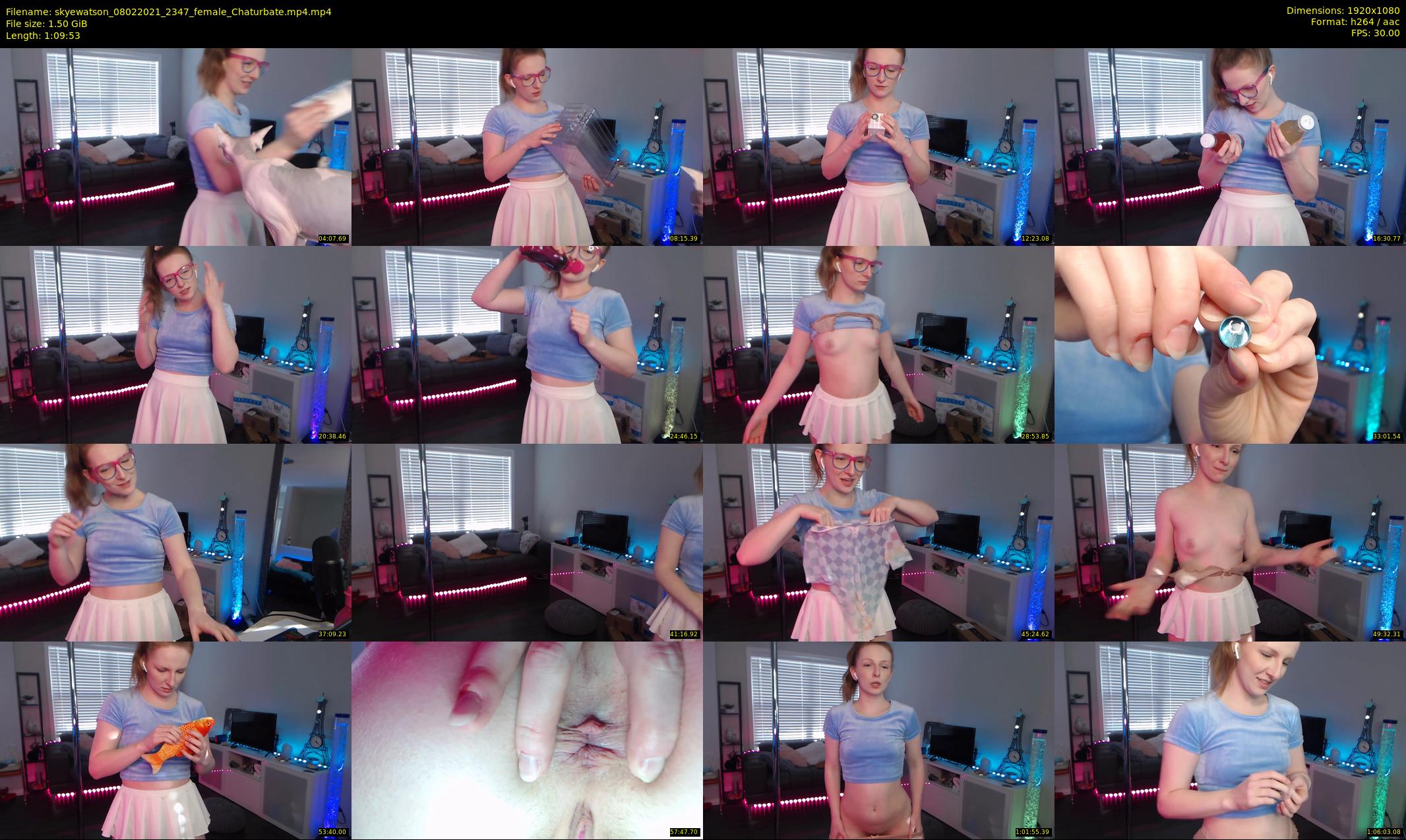 skyewatson — 70 minute Chaturbate female cam show recording, 1080p, Feb 8, 2021