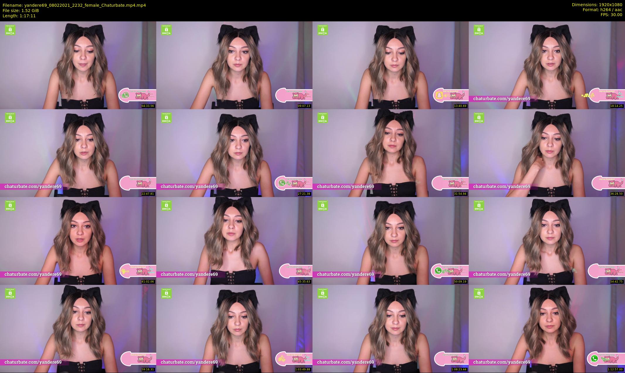 yandere69 — 78 minute Chaturbate female cam show recording, 1080p, Feb 8, 2021