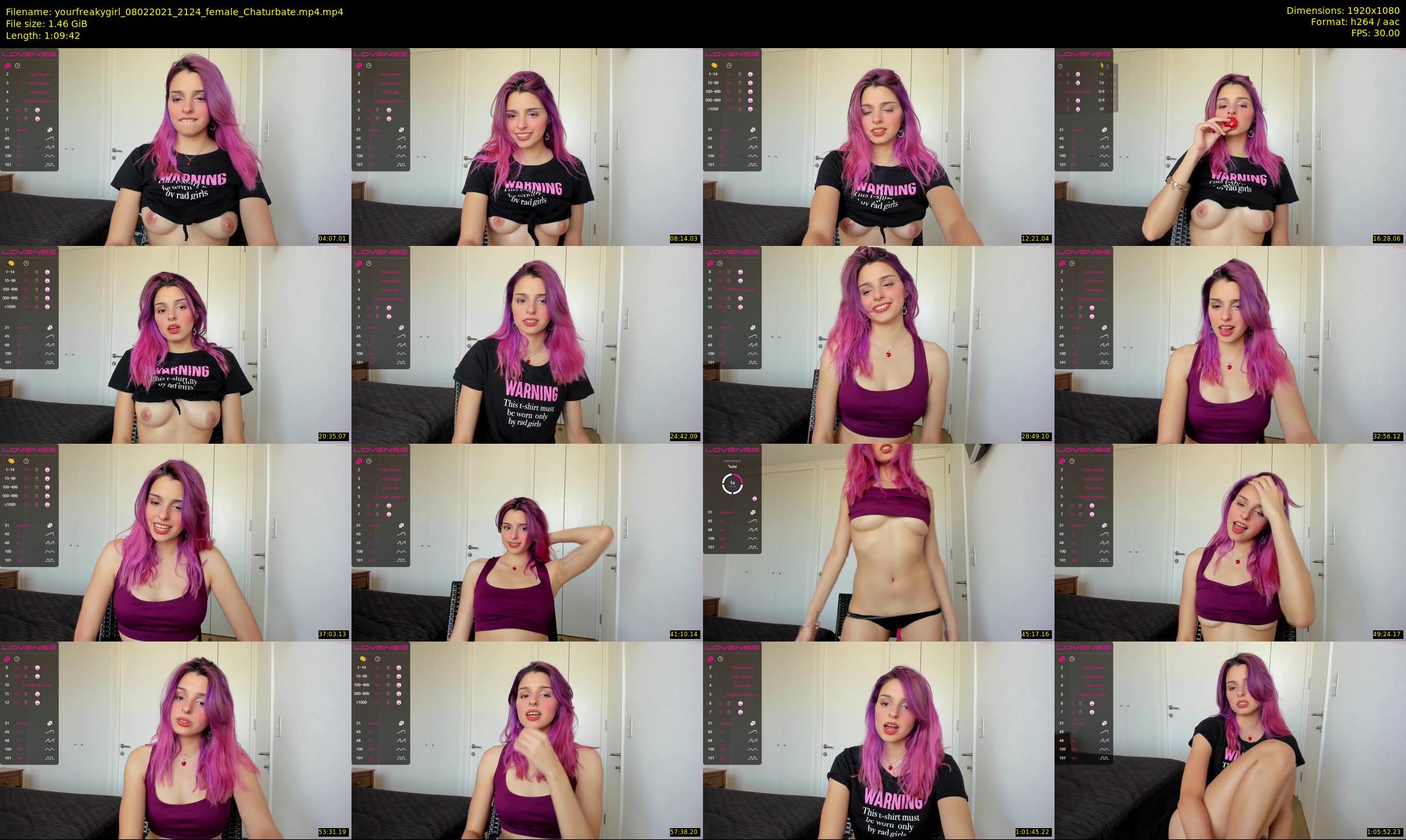 yourfreakygirl — 70 minute Chaturbate female cam show recording, 1080p, Feb 8, 2021