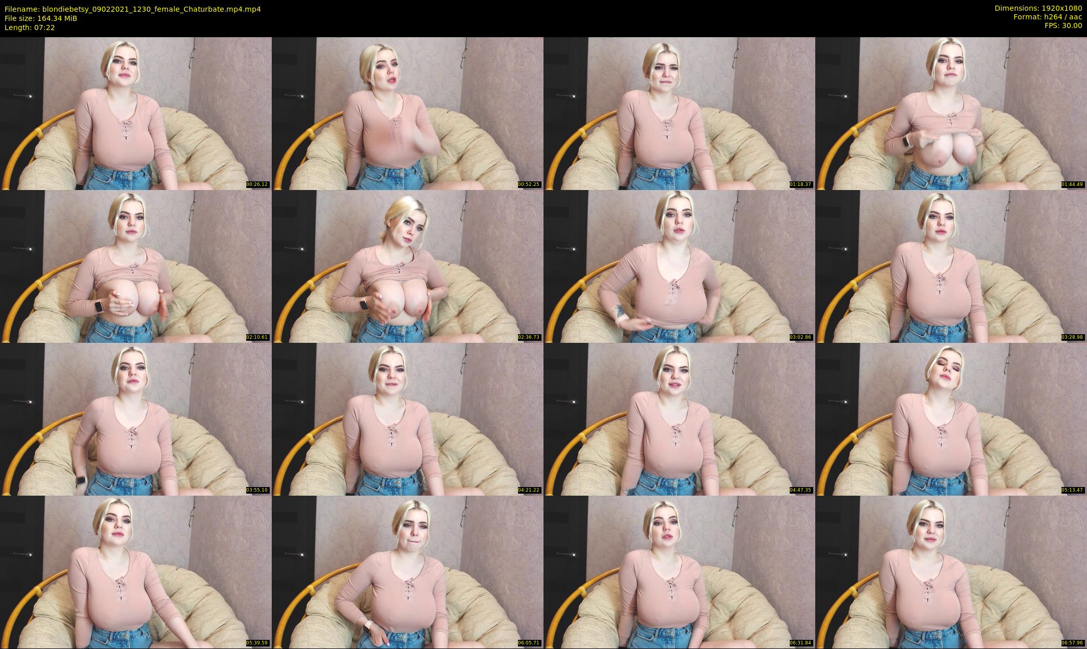 blondiebetsy — 8 minute Chaturbate female cam show recording, 1080p, Feb 9, 2021
