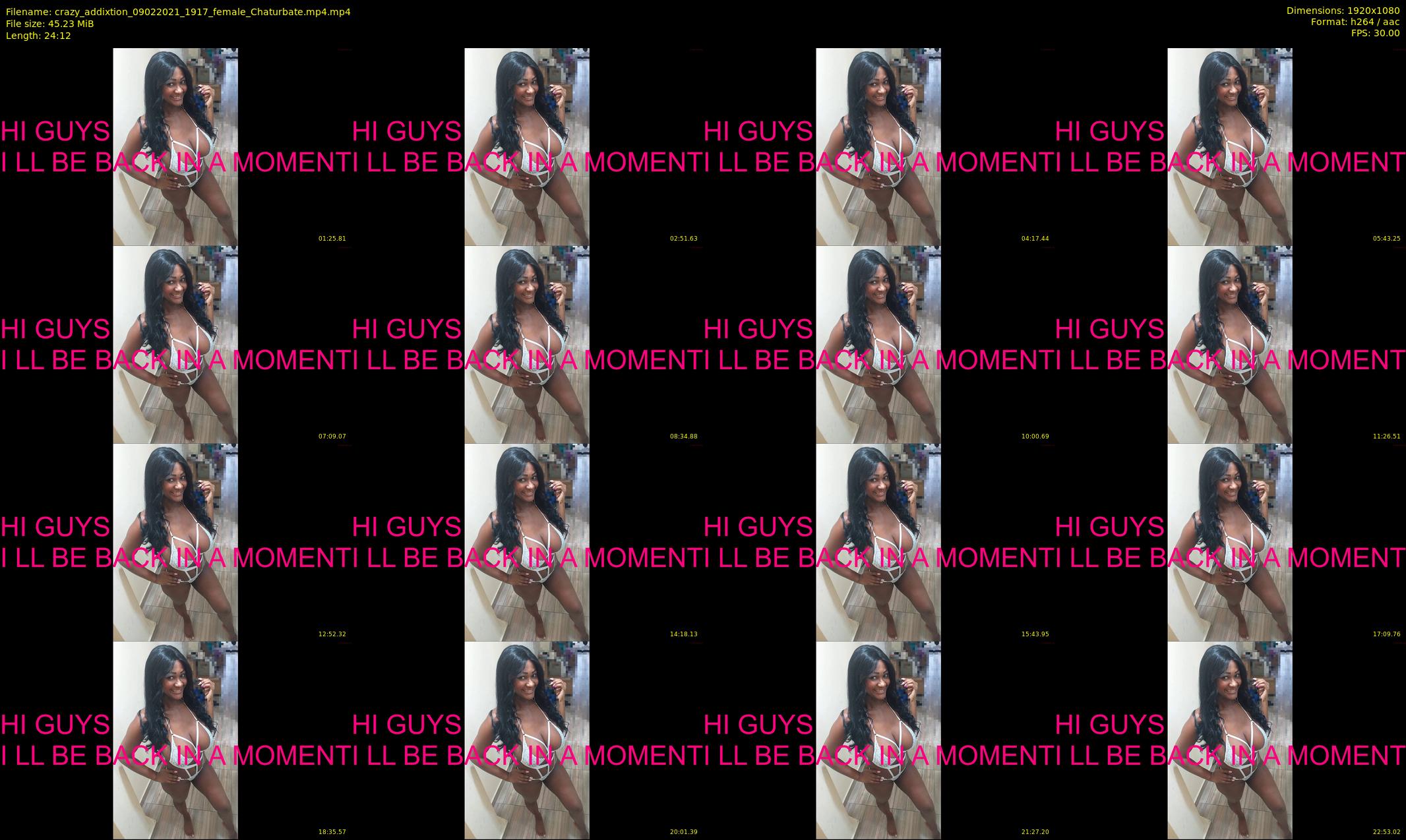 crazy_addixtion — 25 minute Chaturbate female cam show recording, 1080p, Feb 9, 2021