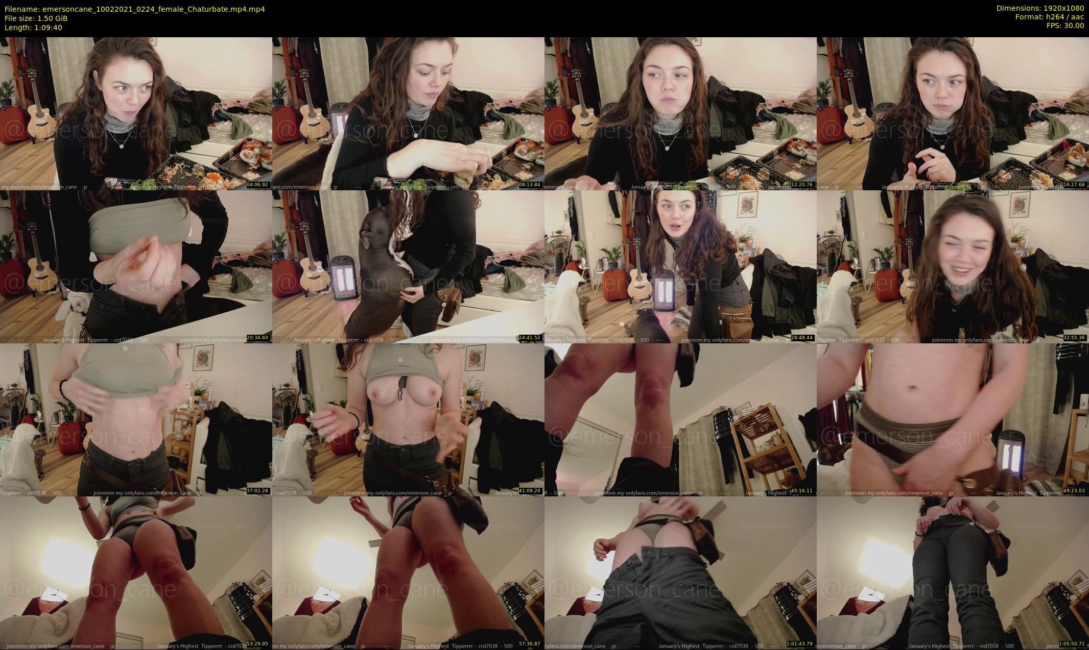 emersoncane — 70 minute Chaturbate female cam show recording, 1080p, Feb 10, 2021