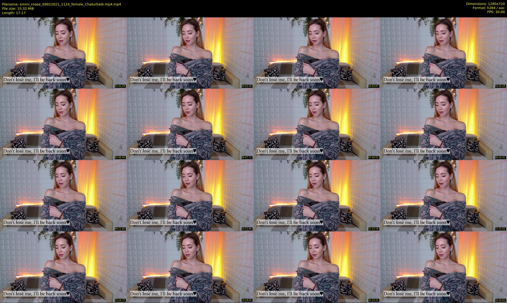 emmi_rosee — 18 minute Chaturbate female cam show recording, 720p, Feb 9, 2021