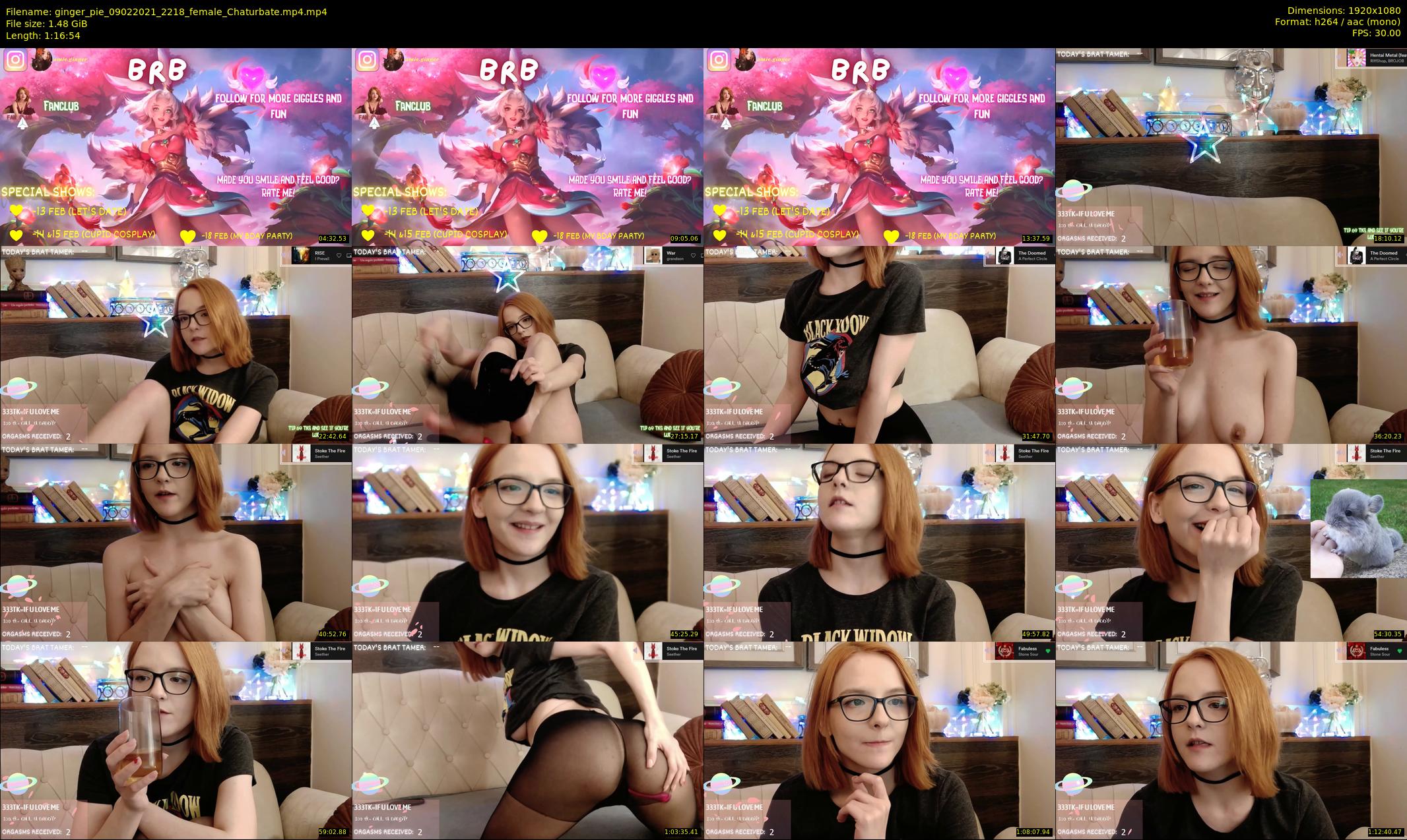 ginger_pie — 77 minute Chaturbate female cam show recording, 1080p, Feb 9, 2021