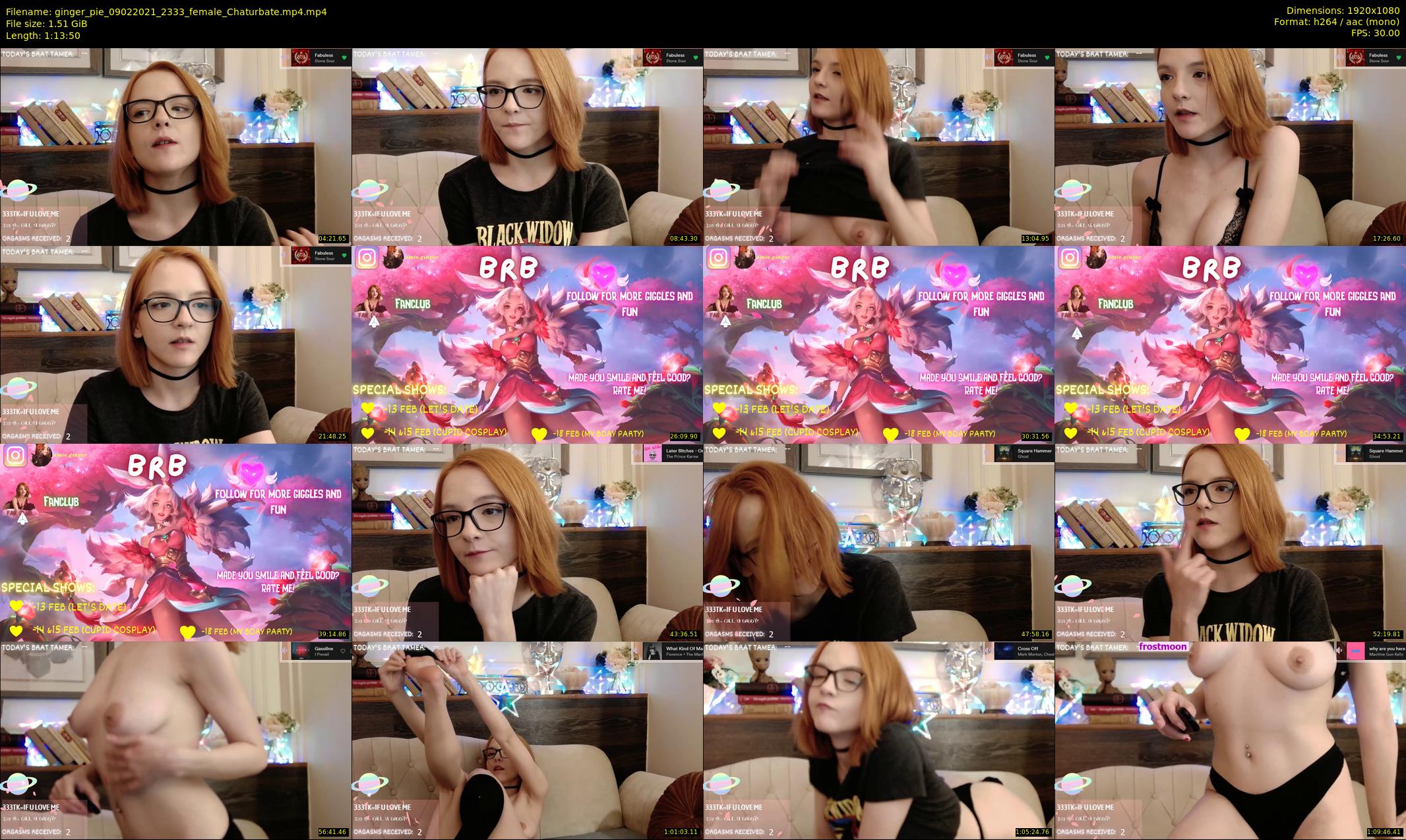 ginger_pie — 74 minute Chaturbate female cam show recording, 1080p, Feb 9, 2021
