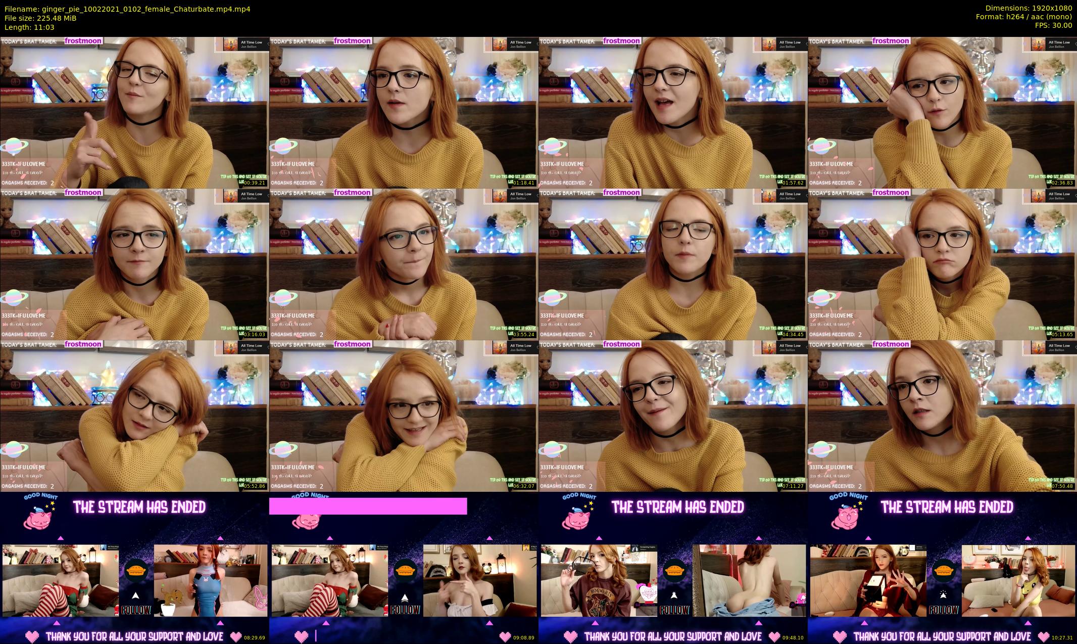 ginger_pie — 12 minute Chaturbate female cam show recording, 1080p, Feb 10, 2021