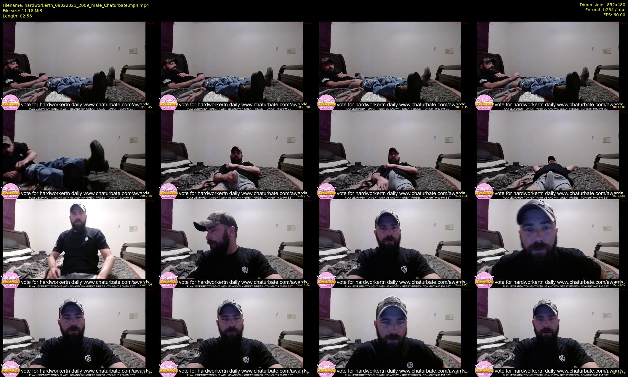 hardworkertn — 3 minute Chaturbate male cam show recording, 480p, Feb 9, 2021