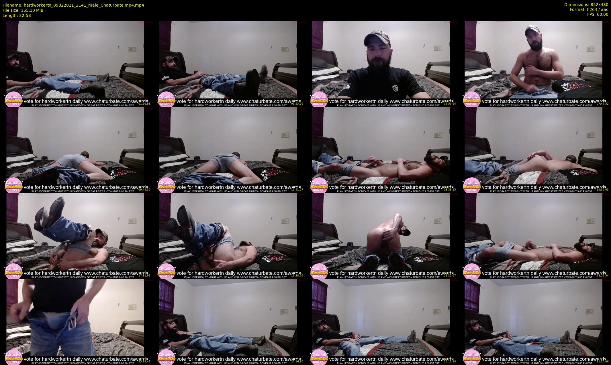 hardworkertn — 33 minute Chaturbate male cam show recording, 480p, Feb 9, 2021