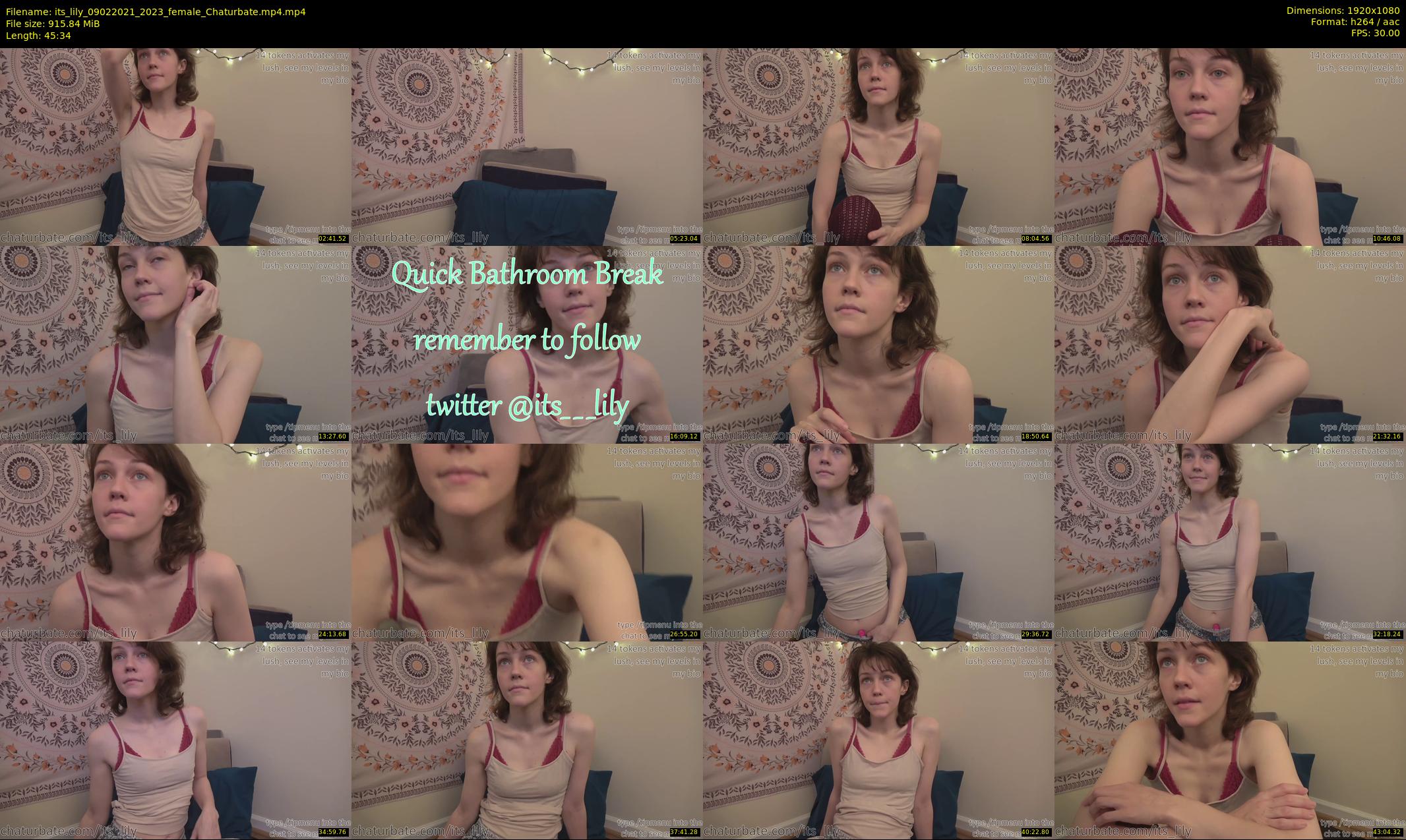 its_lily — 46 minute Chaturbate female cam show recording, 1080p, Feb 9, 2021