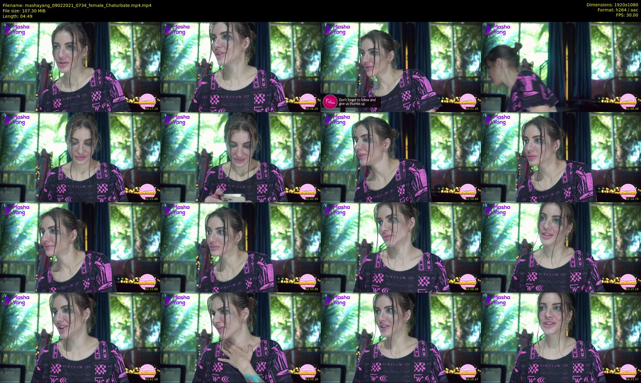 mashayang — 5 minute Chaturbate female cam show recording, 1080p, Feb 9, 2021