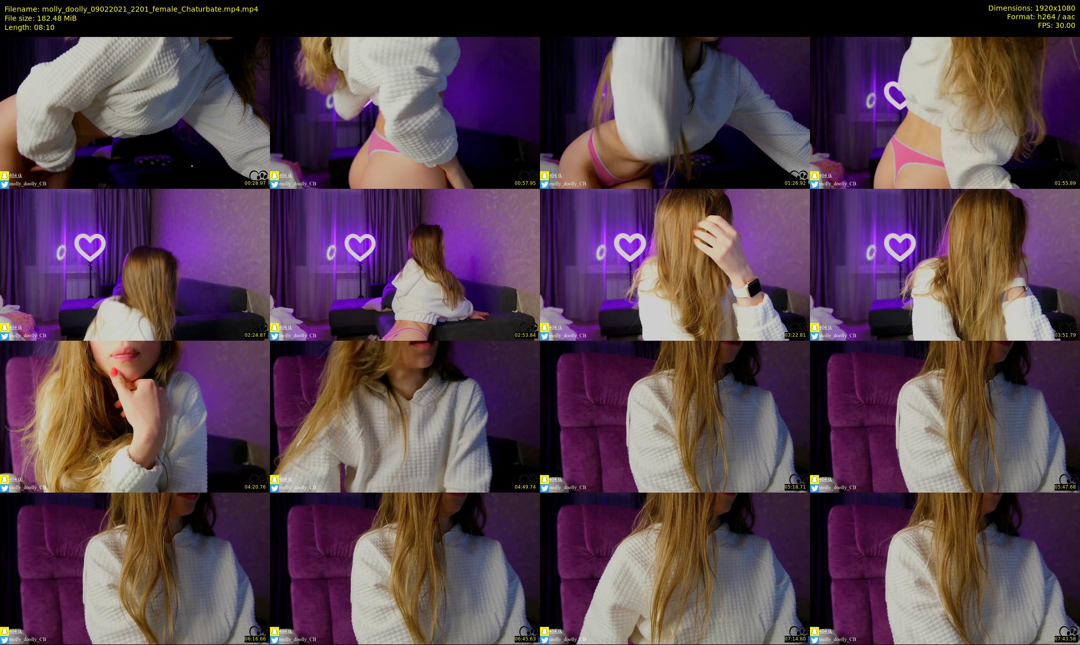 molly_doolly — 9 minute Chaturbate female cam show recording, 1080p, Feb 9, 2021