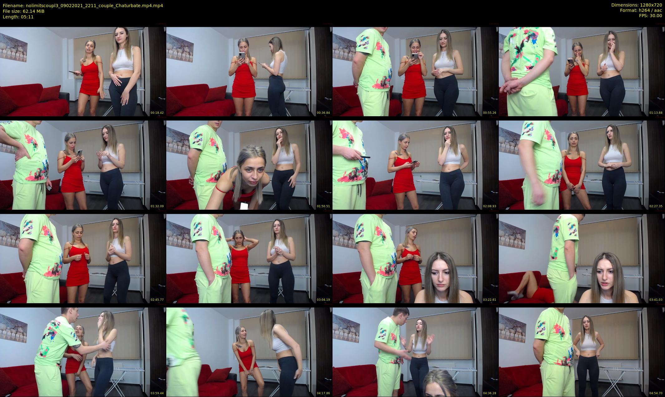 nolimitscoupl3 — 6 minute Chaturbate couple cam show recording, 720p, Feb 9, 2021