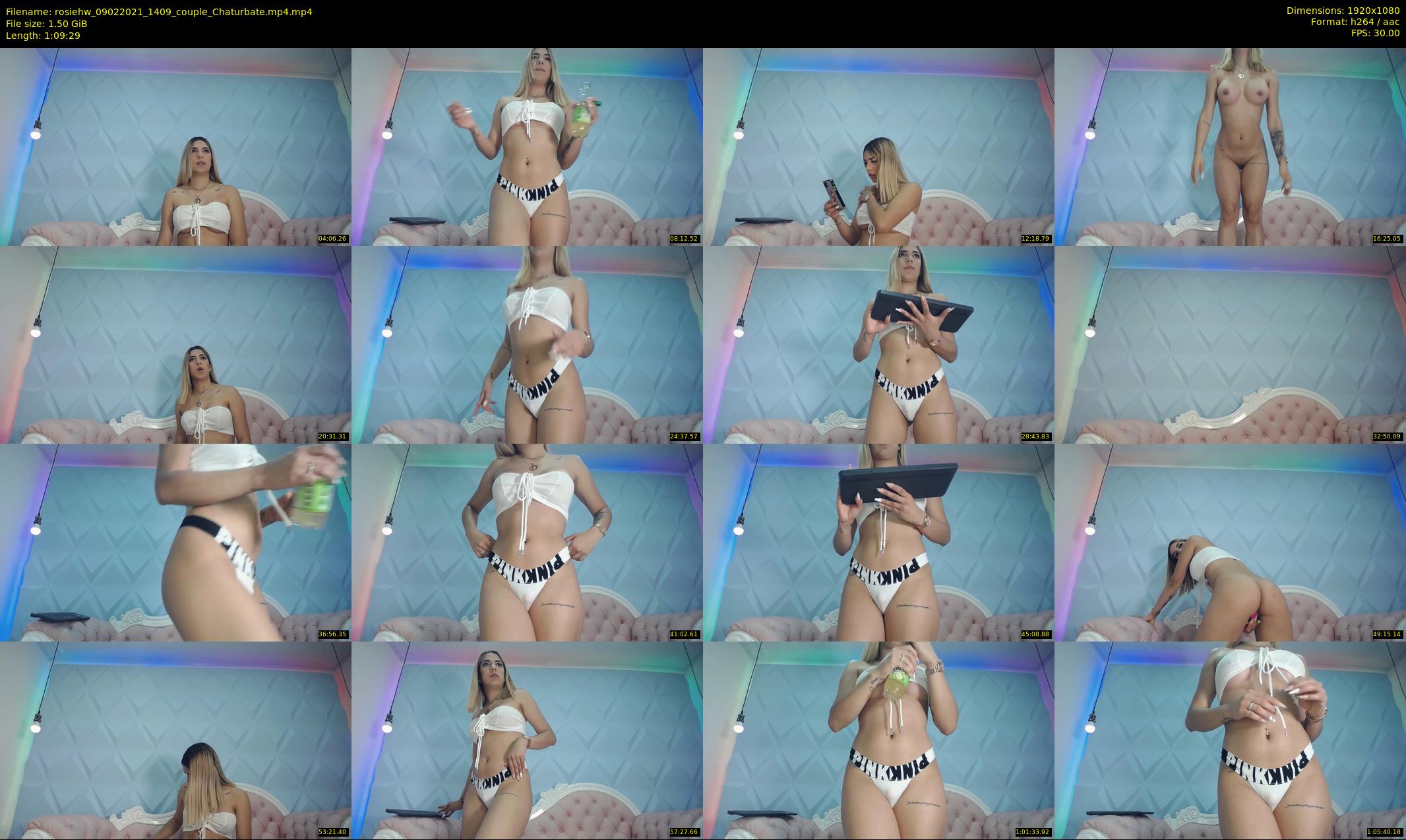 rosiehw — 70 minute Chaturbate couple cam show recording, 1080p, Feb 9, 2021