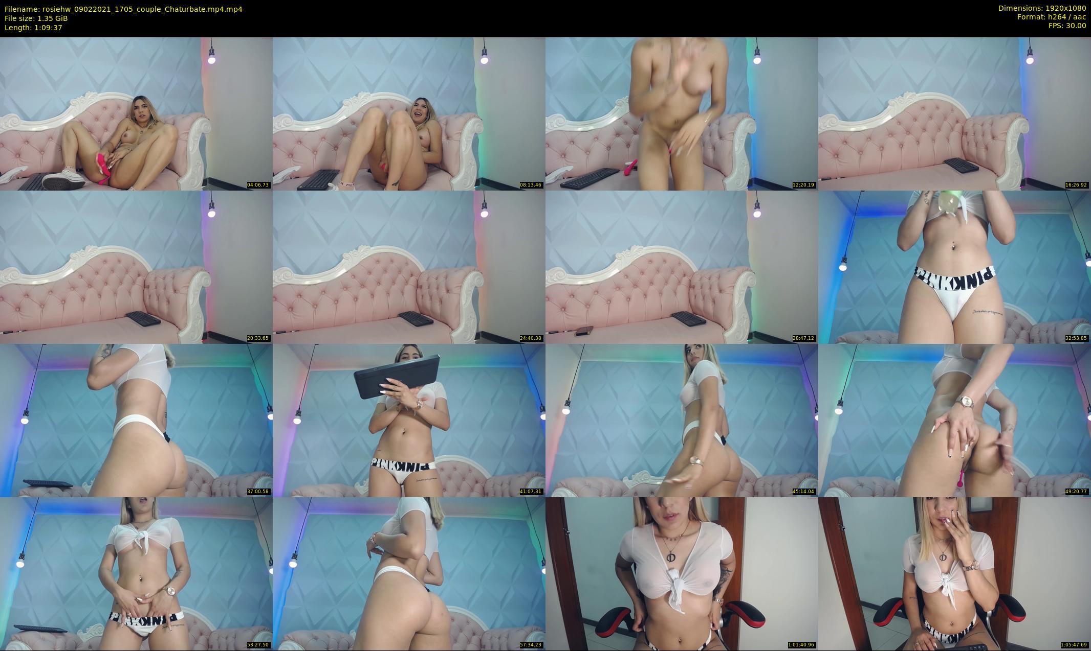 rosiehw — 70 minute Chaturbate couple cam show recording, 1080p, Feb 9, 2021