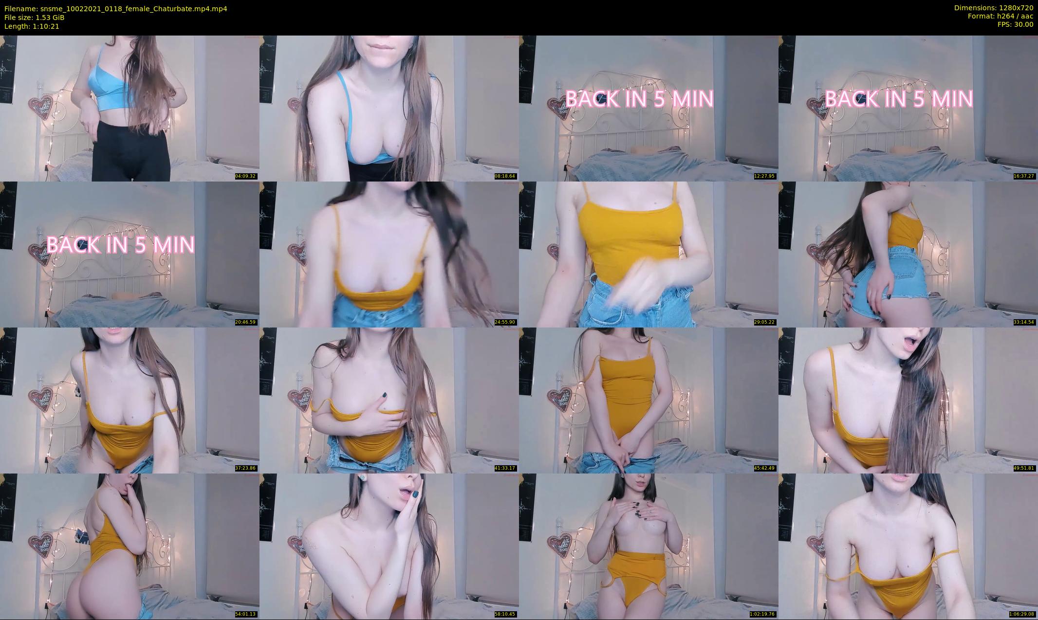 snsme — 71 minute Chaturbate female cam show recording, 720p, Feb 10, 2021