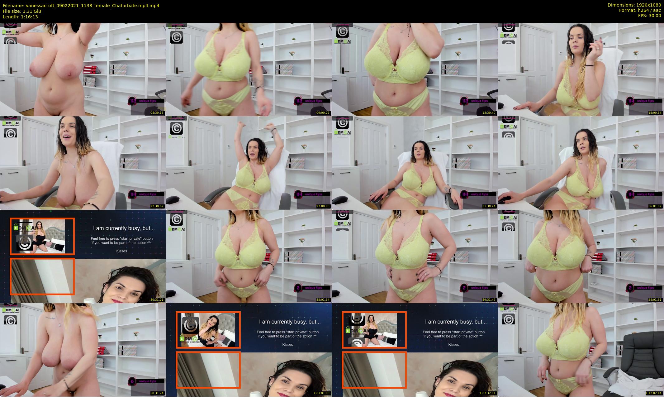 vanessacroft — 77 minute Chaturbate female cam show recording, 1080p, Feb 9, 2021