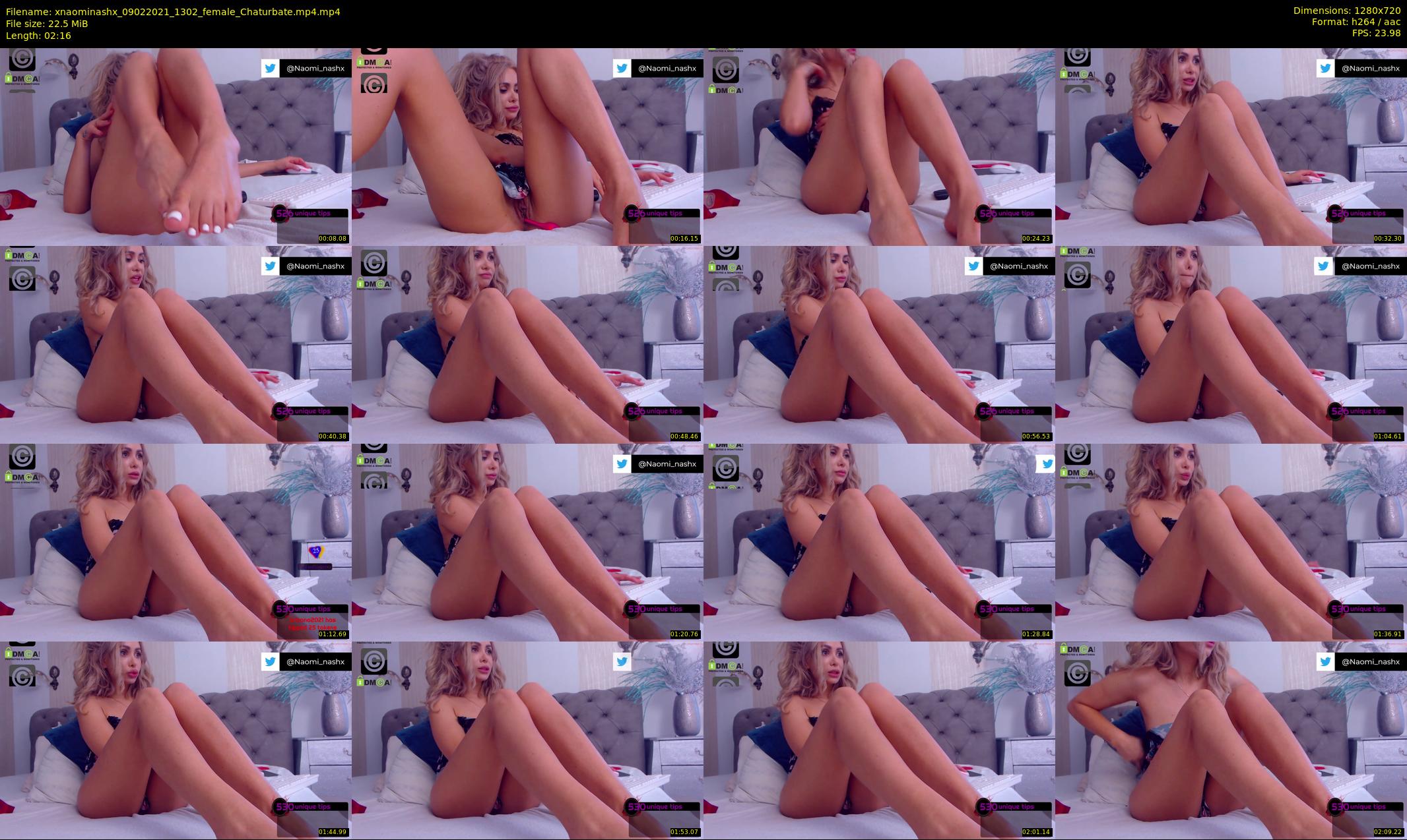 xnaominashx — 3 minute Chaturbate female cam show recording, 720p, Feb 9, 2021