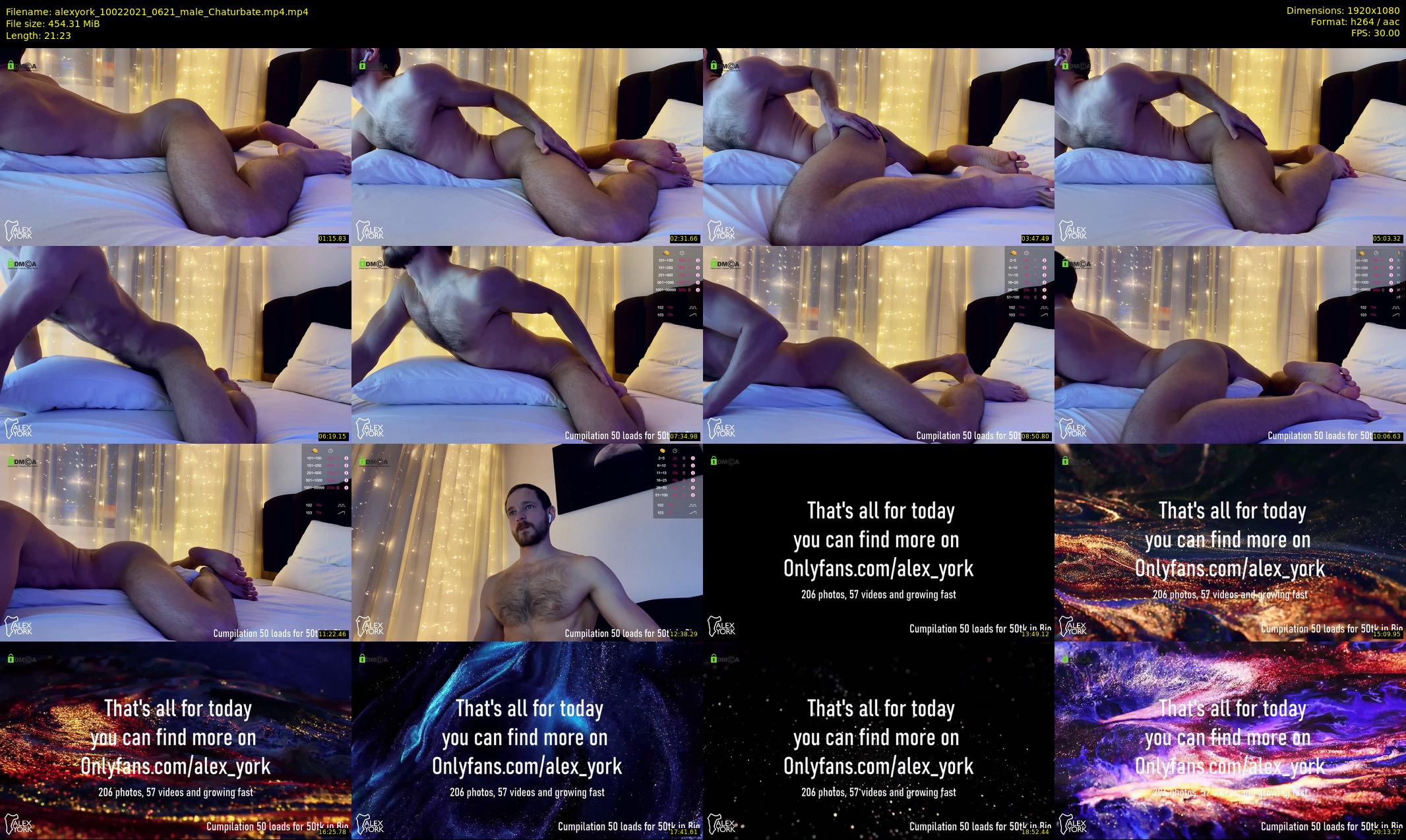 alexyork — 22 minute Chaturbate male cam show recording, 1080p, Feb 10, 2021